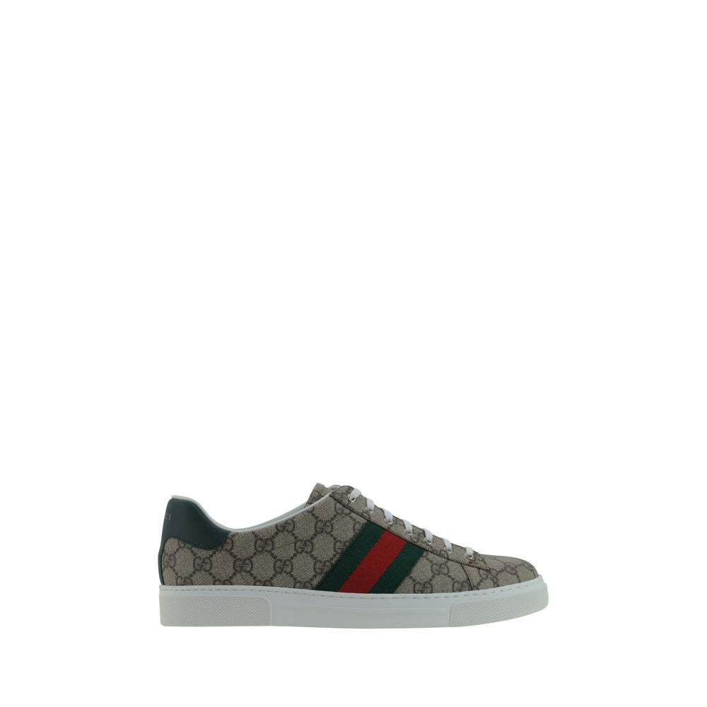 Gucci Sneaker aus beigem Stoff