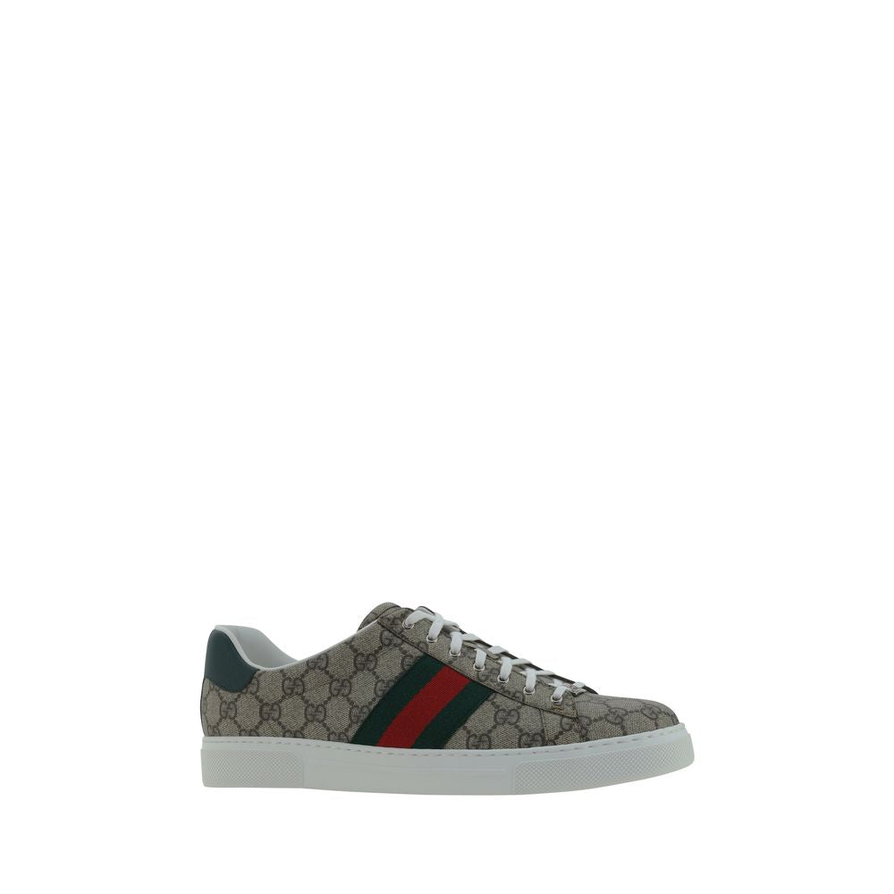 Gucci Sneaker aus beigem Stoff