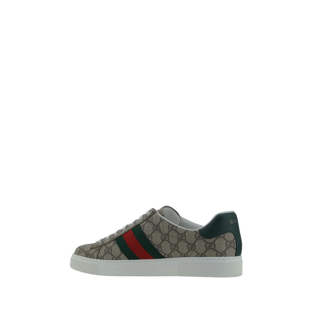 Gucci Sneaker aus beigem Stoff