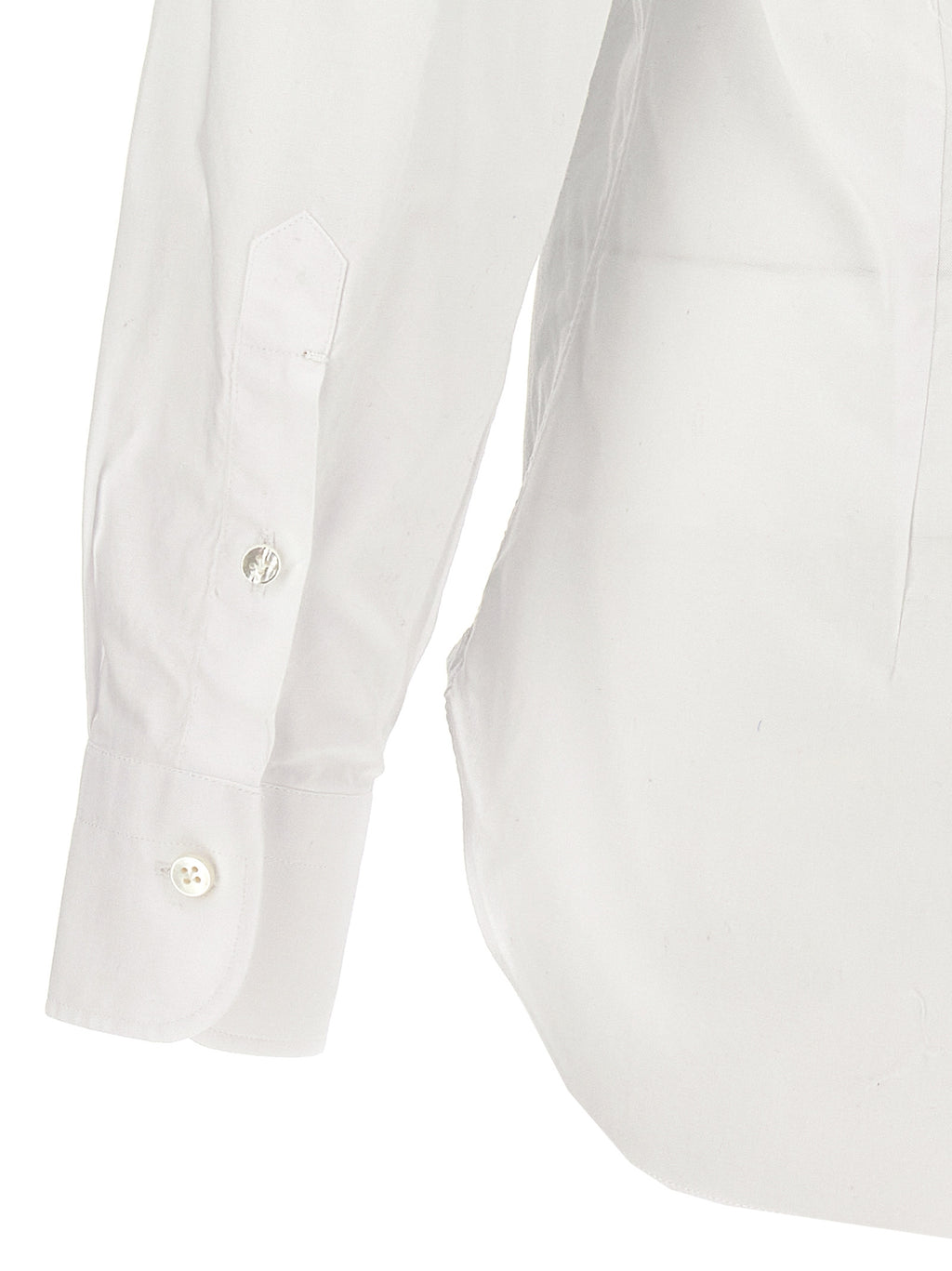 Barba Napoli White Cotton Blouse