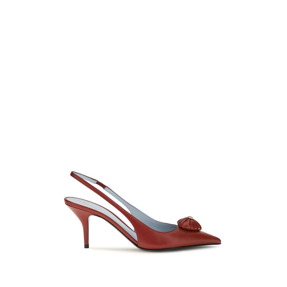 Valentino Garavani Rote Kalbsleder Bos Taurus Pumps mit hohem Absatz