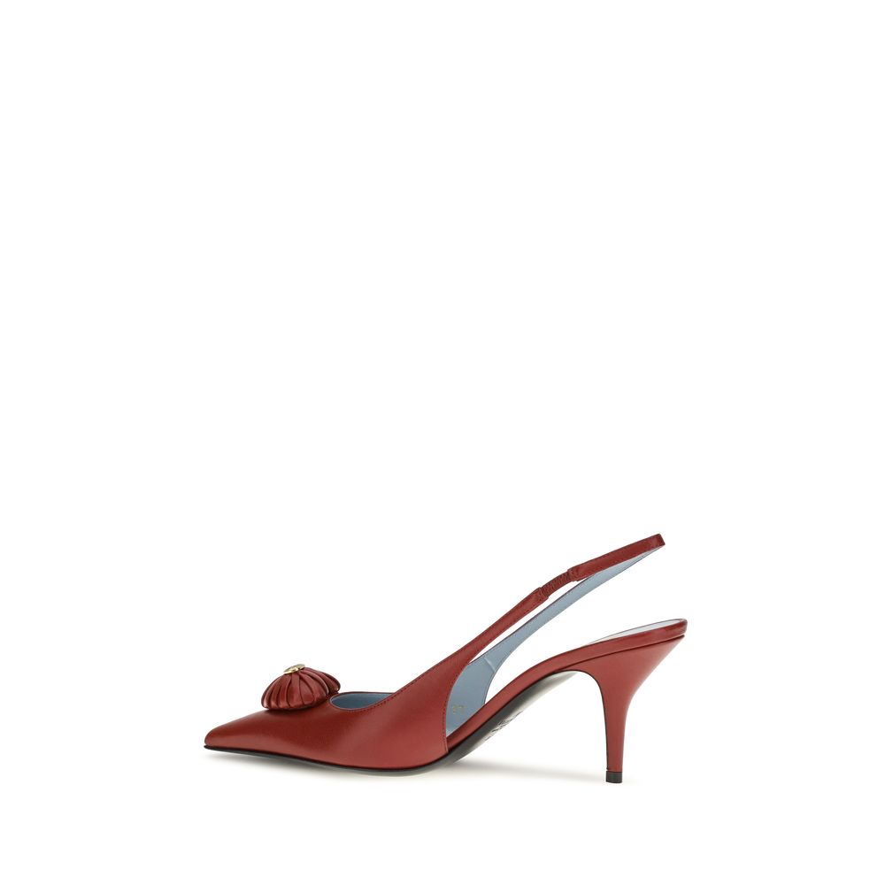 Valentino Garavani Rote Kalbsleder Bos Taurus Pumps mit hohem Absatz