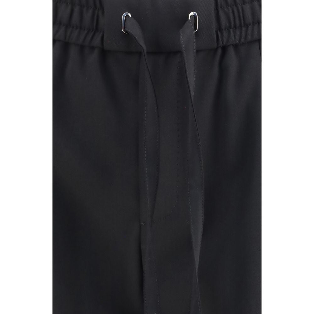 Dolce & Gabbana Black Wool Oves Aries Joggers (Workout Pants)