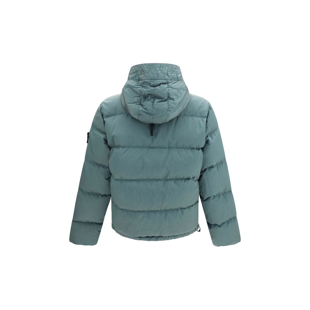 Stone Island Bicolor Polyamid-Jacke in voller Länge