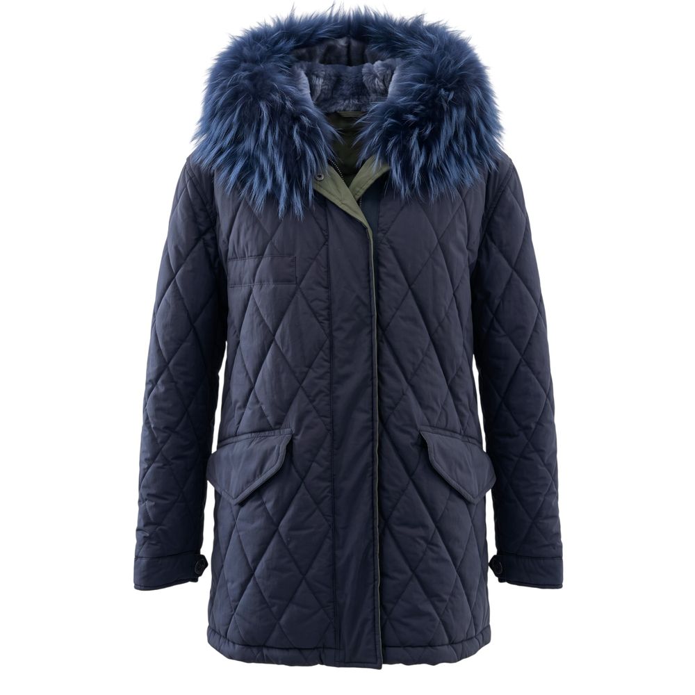Mr&Mrs Italy Blue Cotton Women's Jacket