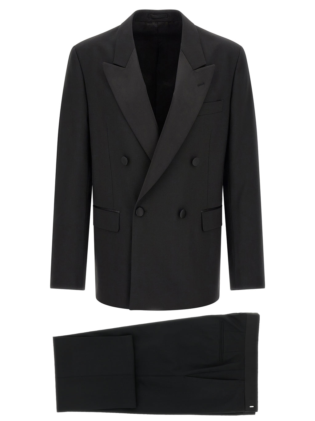 Lardini Black Virgin Wool Tuxedo