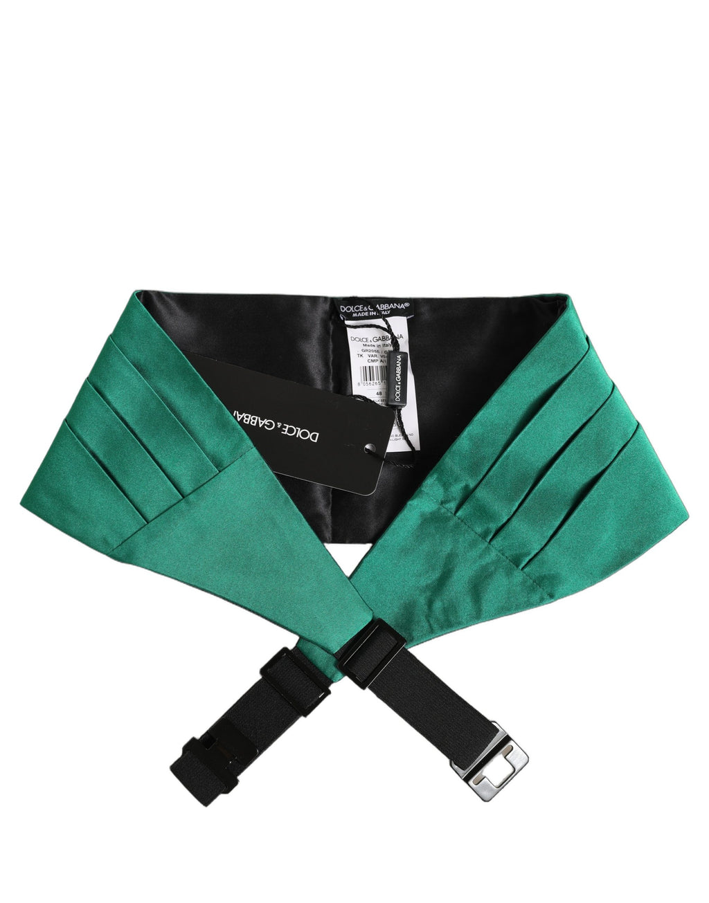 Dolce & Gabbana Grüner Herren-Gürtel aus 100 % Seide (Kummerbund)
