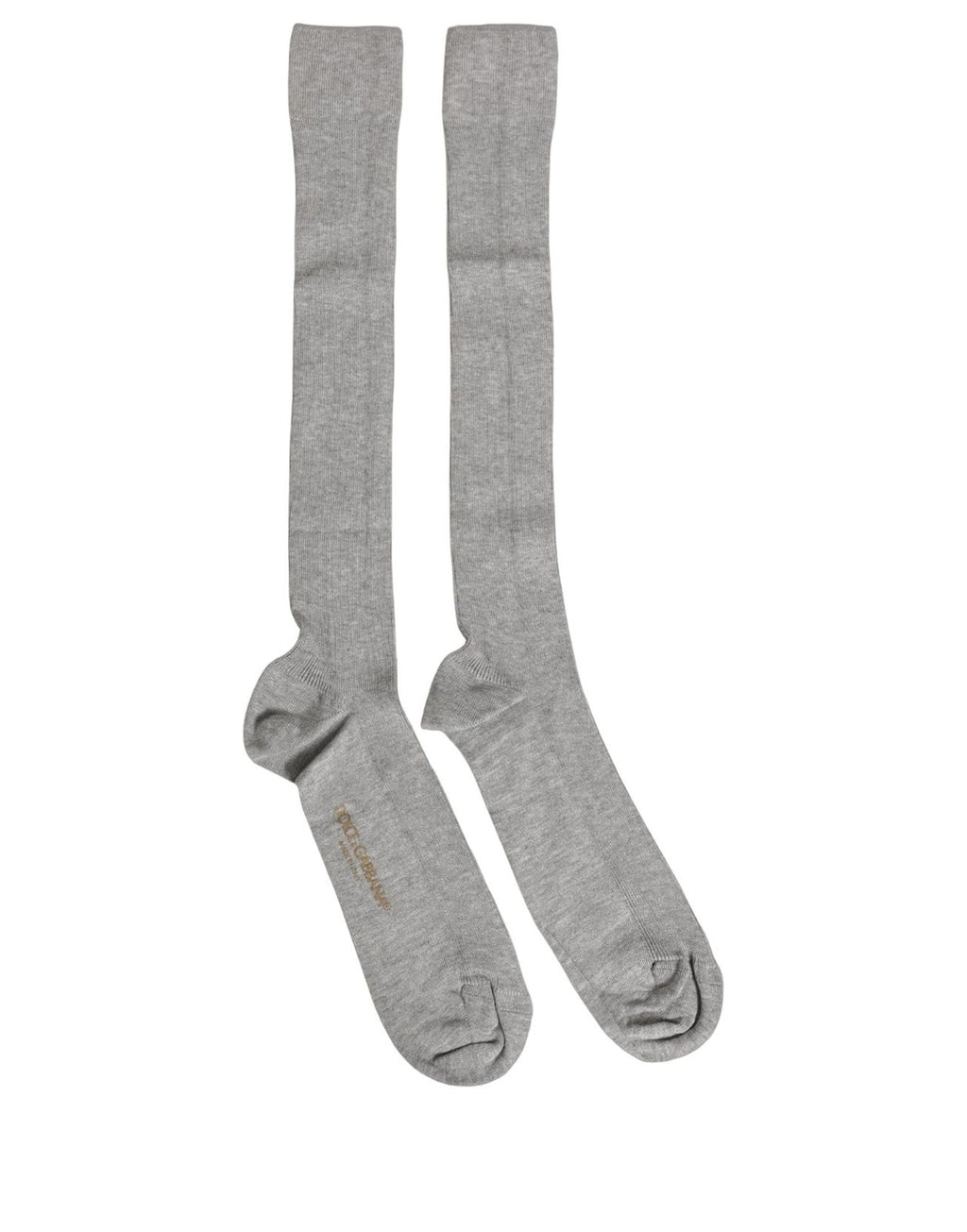 Dolce & Gabbana Herren kniehohe Socken aus grauer Viskose