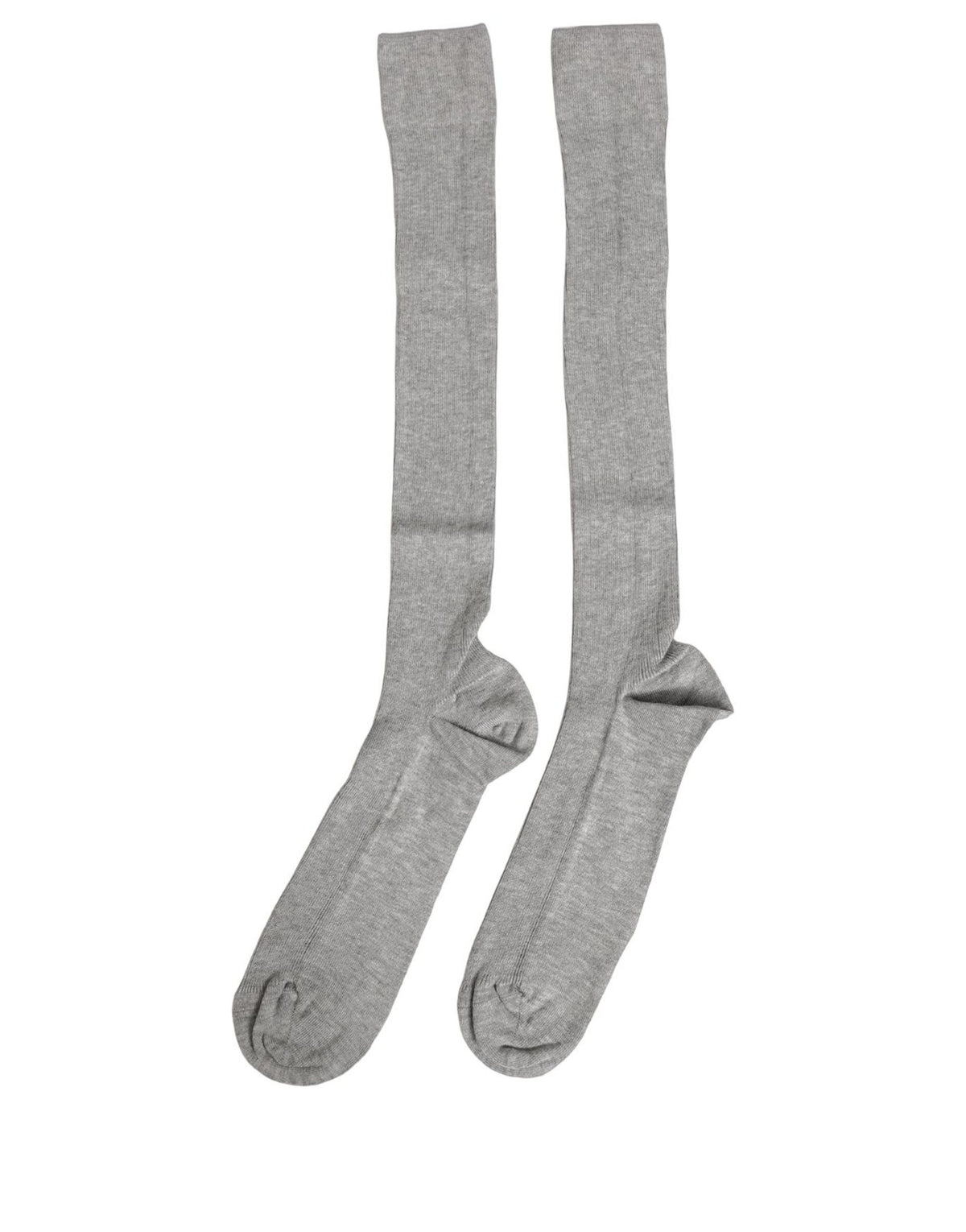 Dolce & Gabbana Herren kniehohe Socken aus grauer Viskose