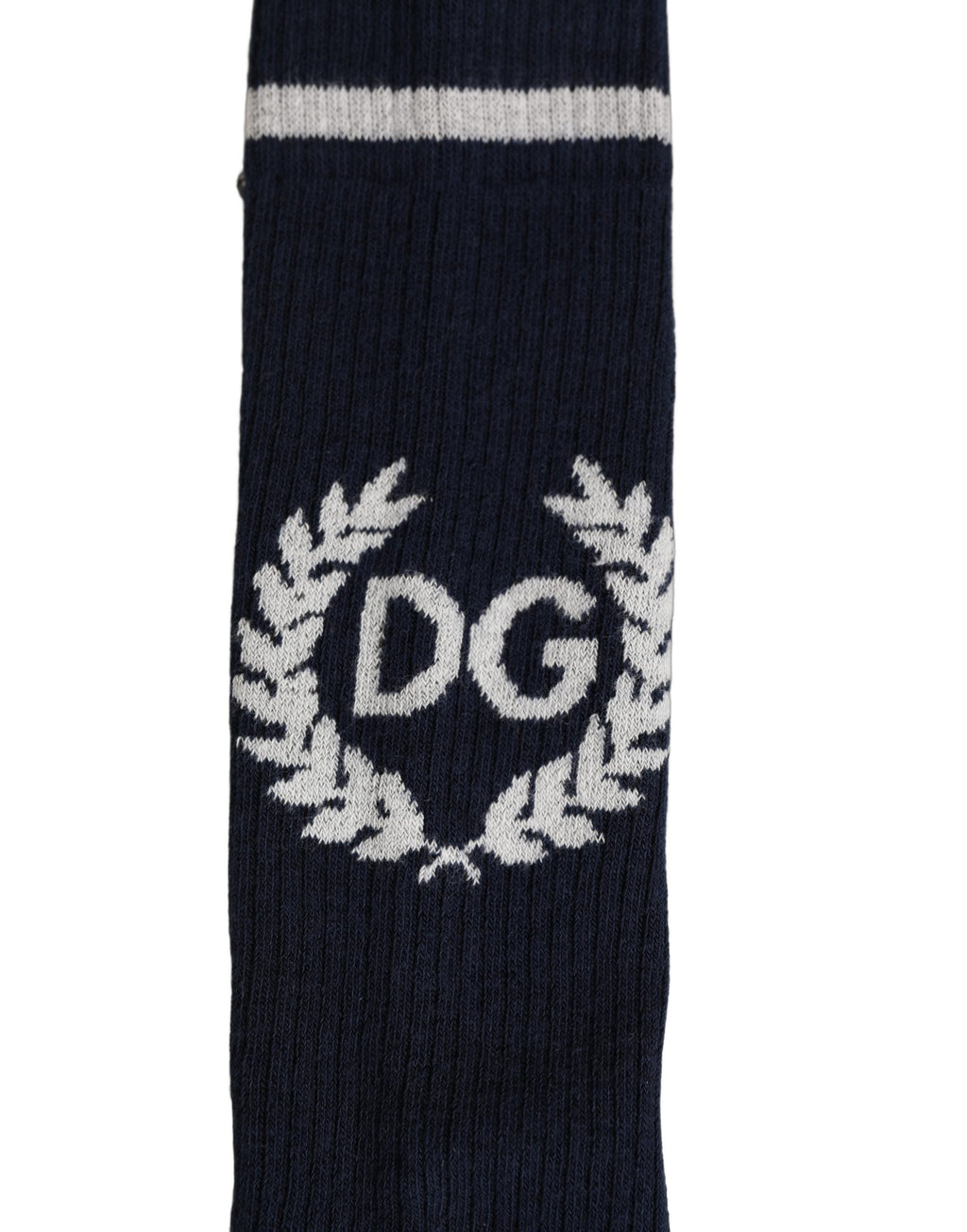 Dolce & Gabbana Herren kniehohe Socken marineblau mit DG-Logo