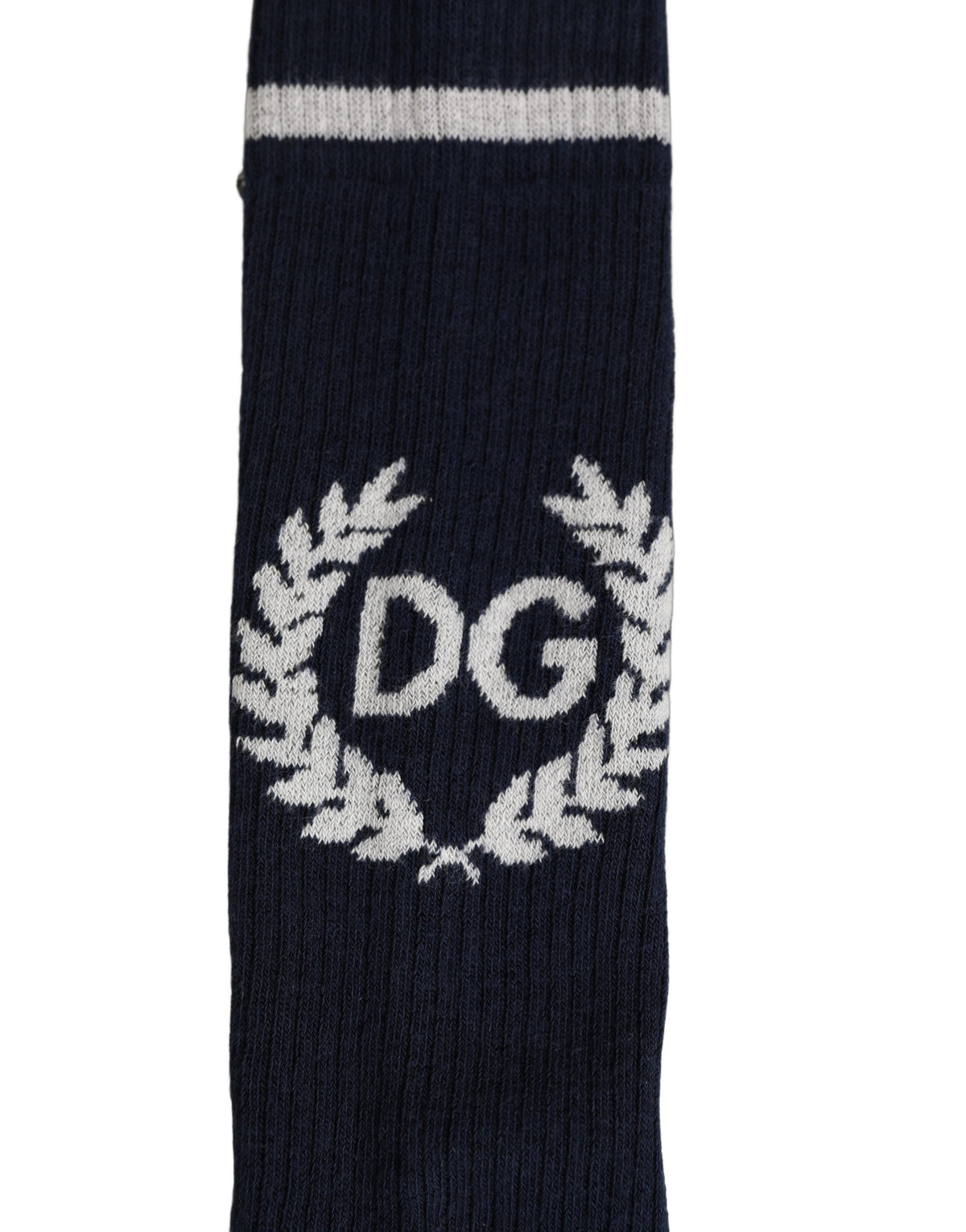 Dolce & Gabbana Herren kniehohe Socken marineblau mit DG-Logo