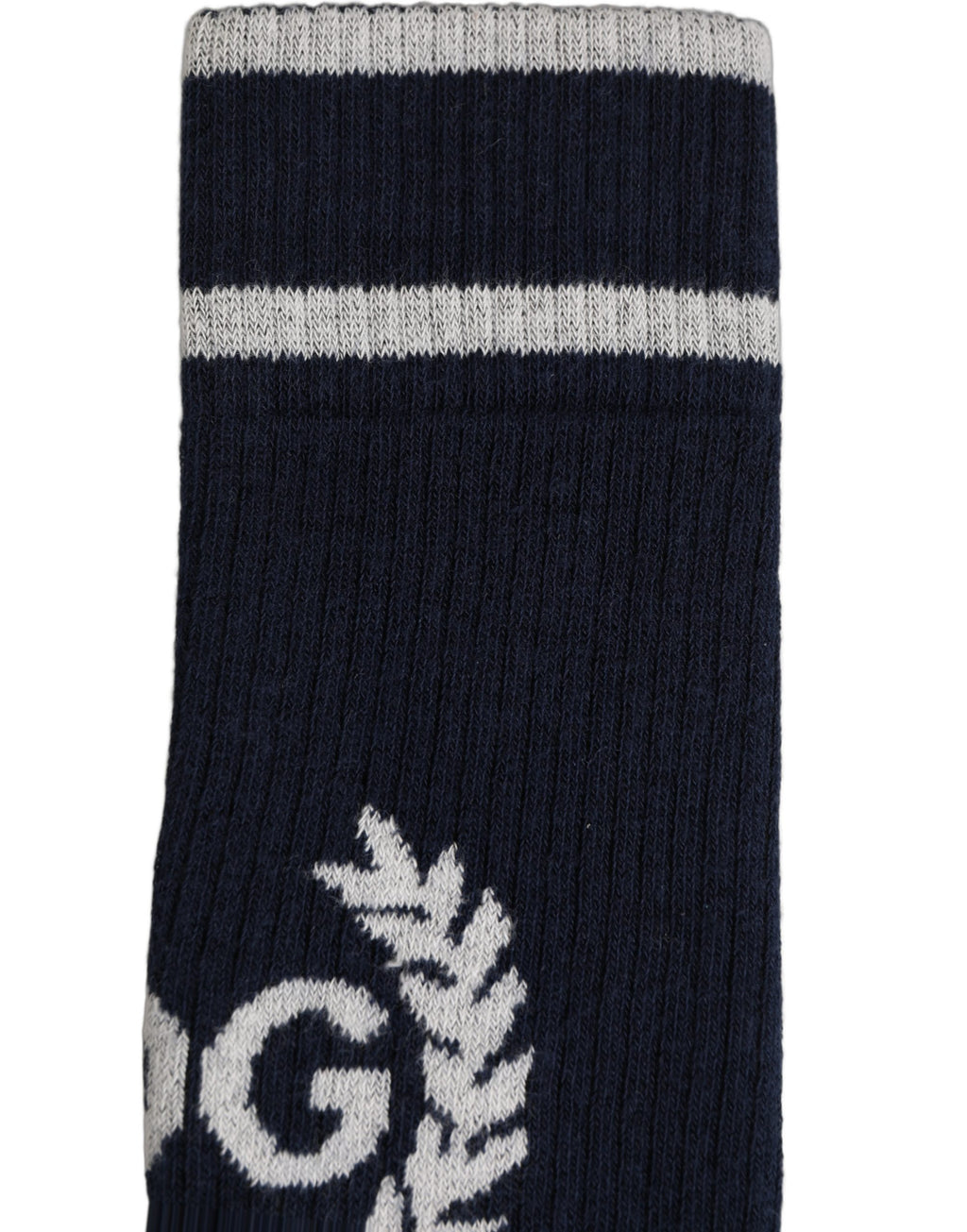 Dolce & Gabbana Herren kniehohe Socken marineblau mit DG-Logo