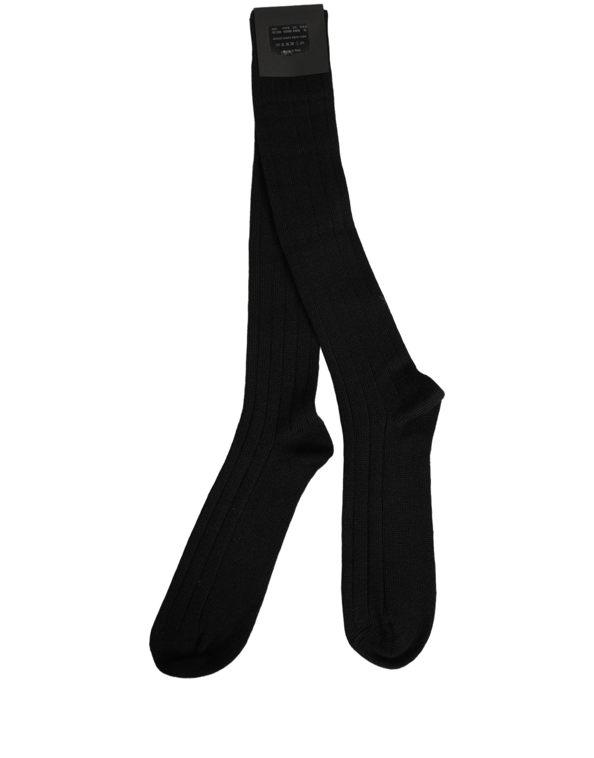 Dolce & Gabbana Schwarze DG Logo Print Over The Calf Socken