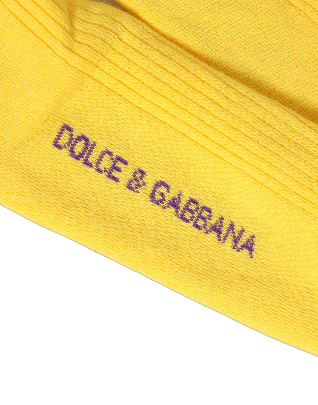 Dolce & Gabbana Herren gelbe DG Logo Socken über der Wade