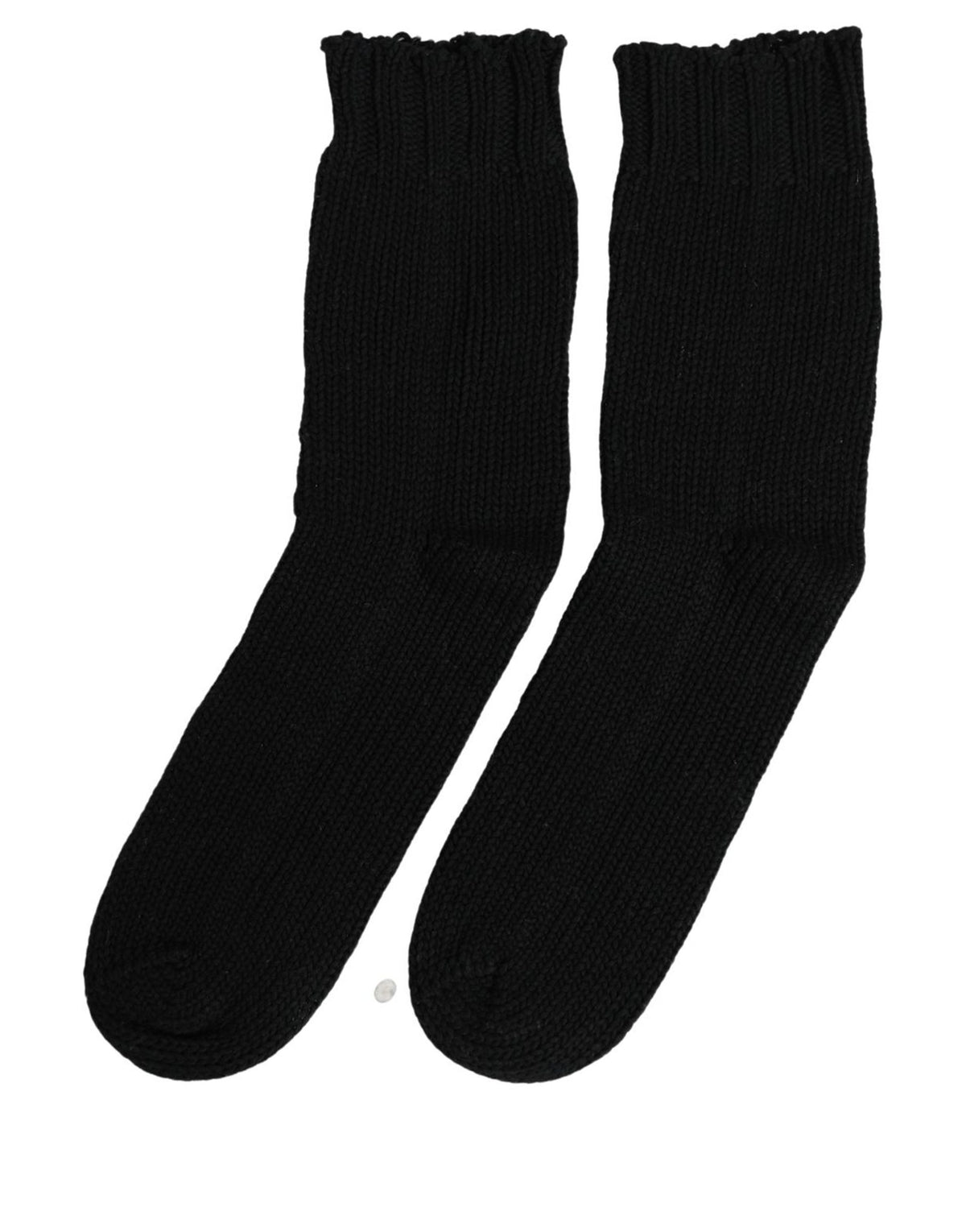Dolce & Gabbana Herren dunkelblaue Baumwoll-Rippstrick-Wadensocken