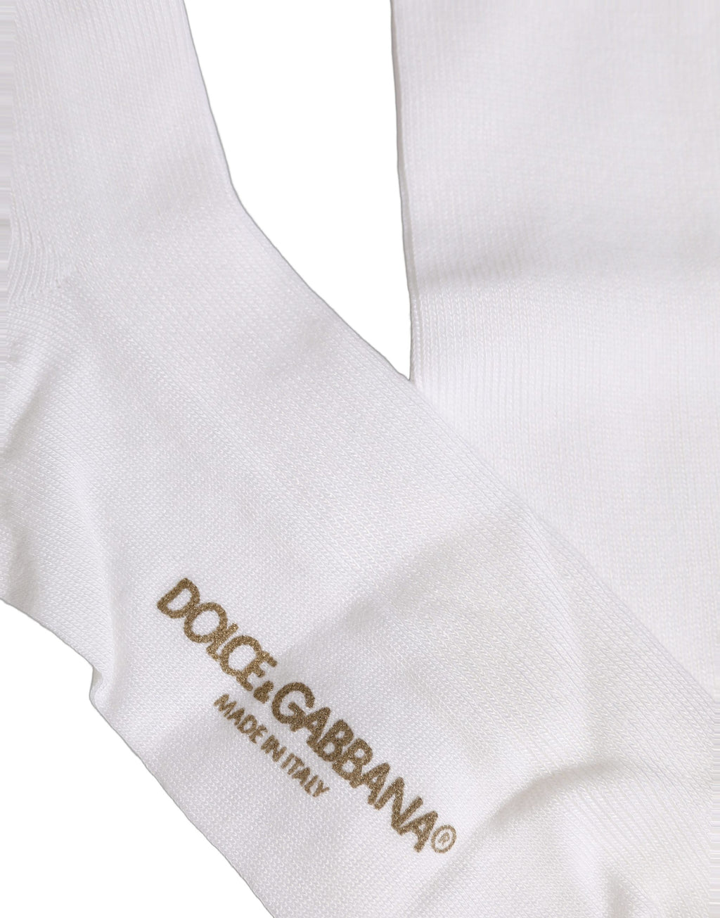 Dolce & Gabbana Herren weiße Viskose kniehohe Socken
