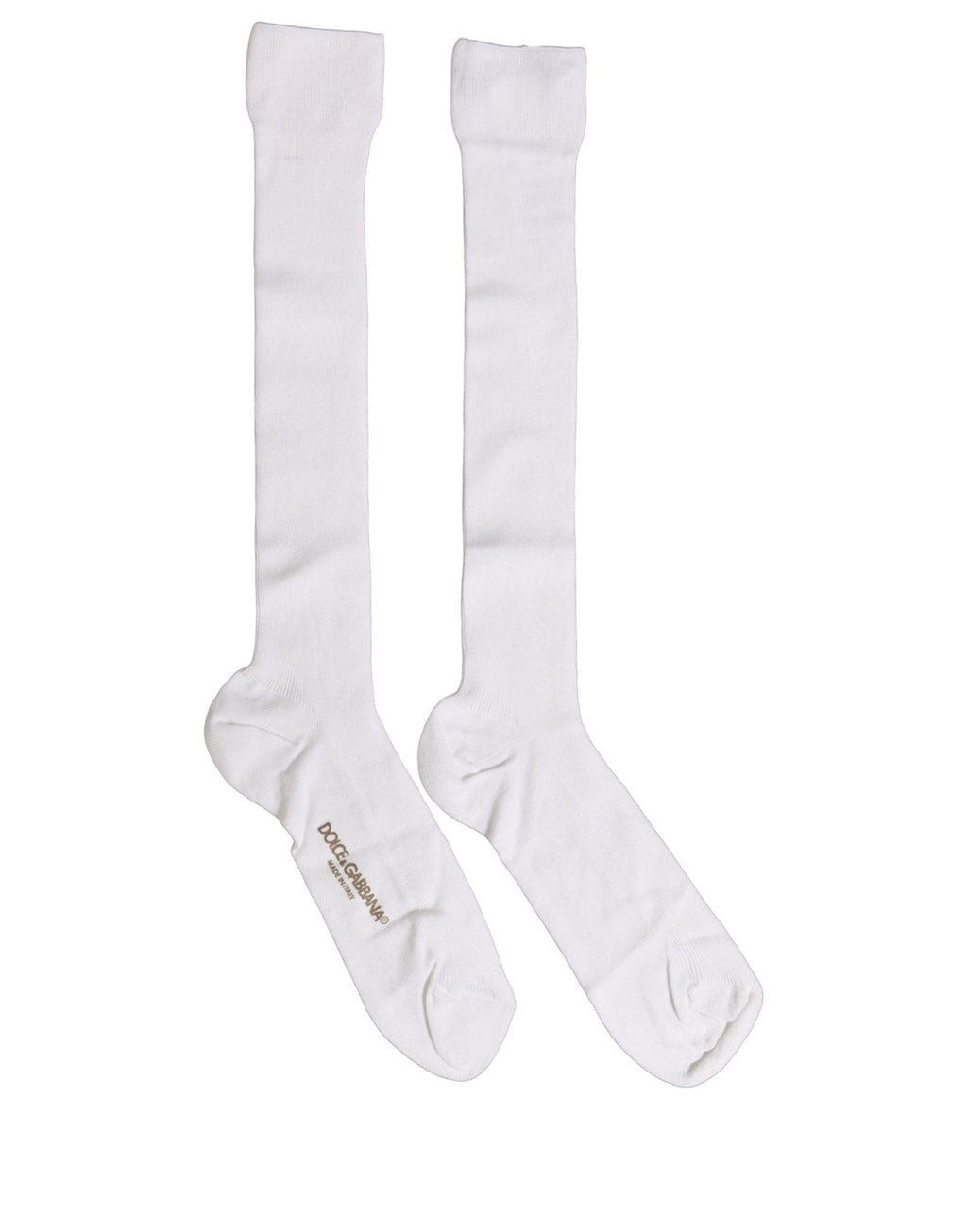 Dolce & Gabbana Herren weiße Viskose kniehohe Socken