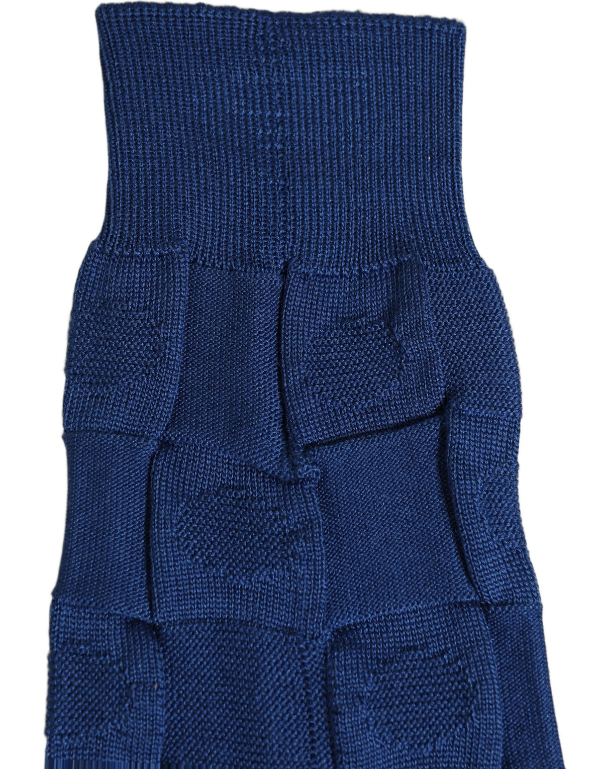 Dolce & Gabbana Royalblaue karierte Seiden-Accessoire-Socken, wadenlang