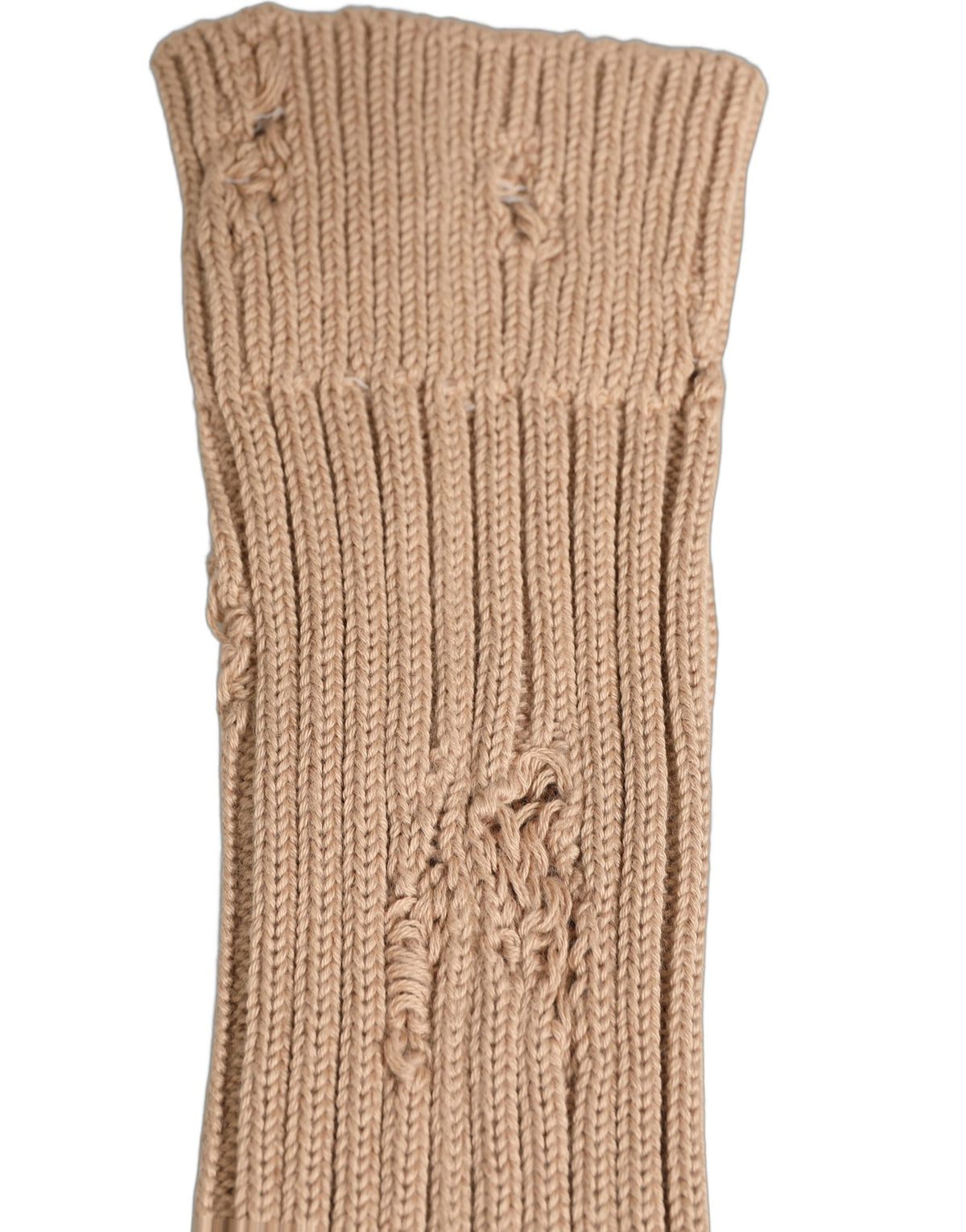 Dolce & Gabbana Beige Baumwoll Socken Mit Gebrauchsspuren Und Mittelhohem Schaft