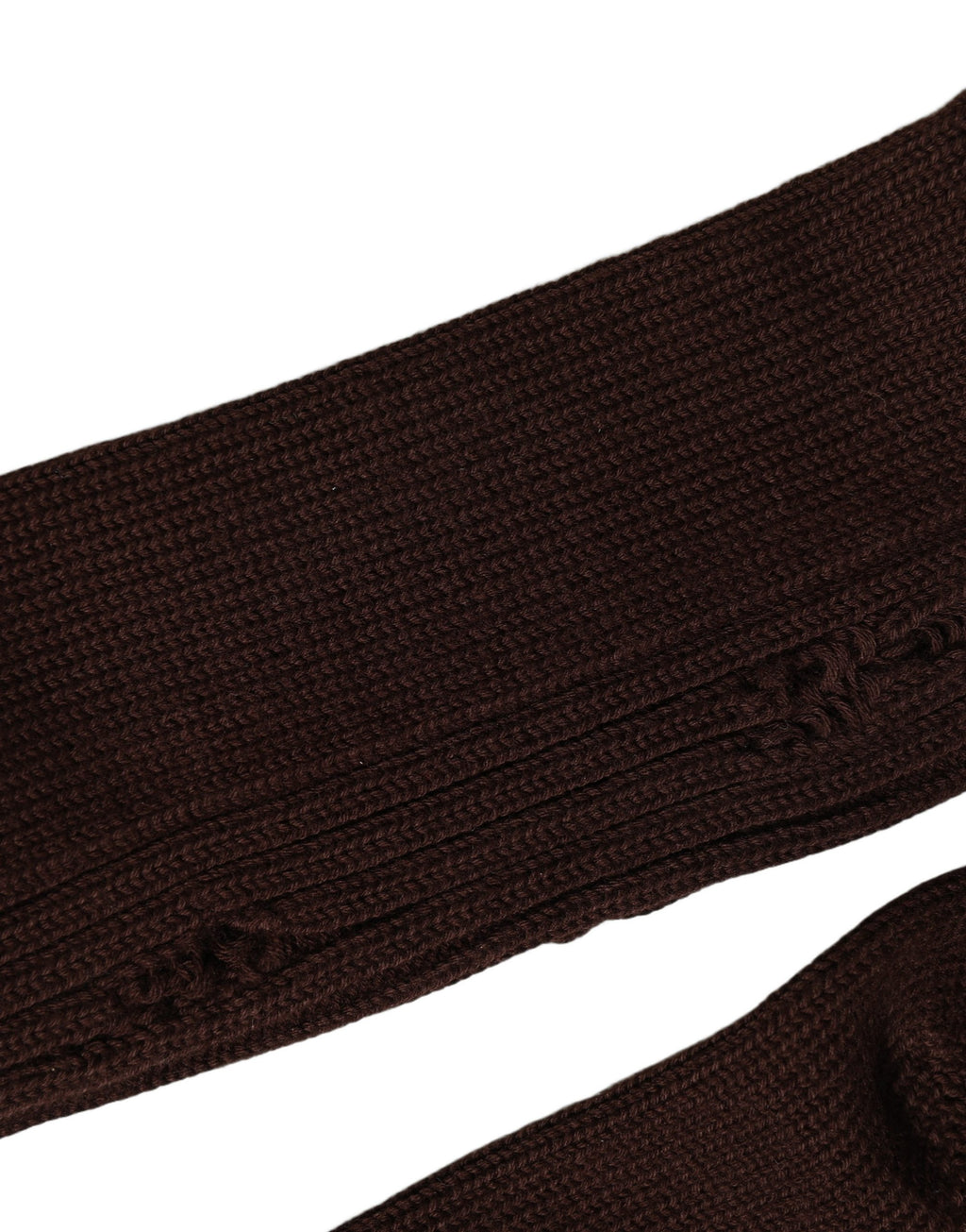 Dolce & Gabbana Dunkelbraune Baumwolle Distressed Wadenhohe Socken