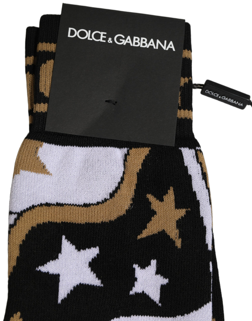 Dolce & Gabbana Weiße Wadenhohe Socken mit Tupfenmuster