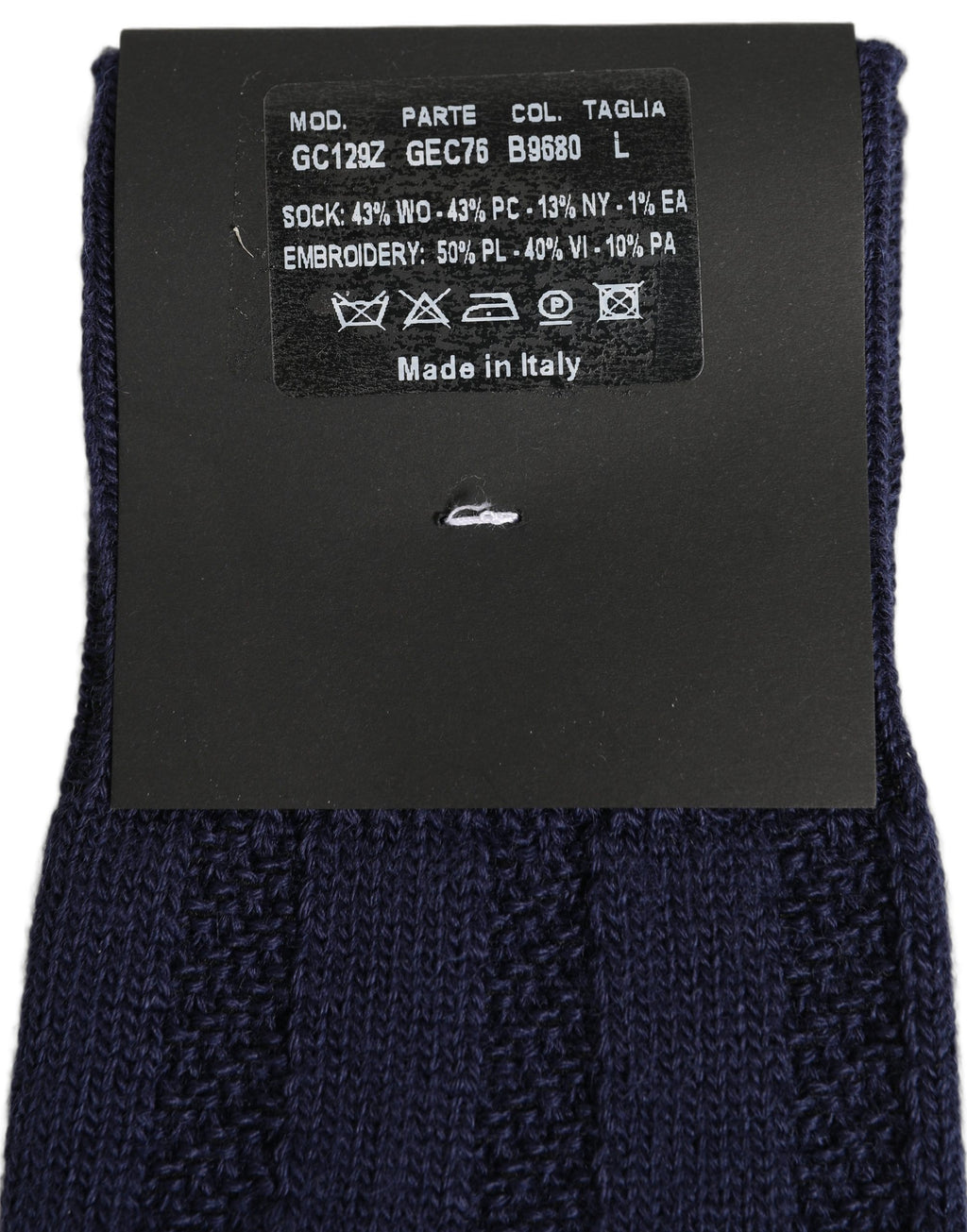 Dolce & Gabbana Kniestrümpfe aus marineblauer Wolle mit Wappen-Logo