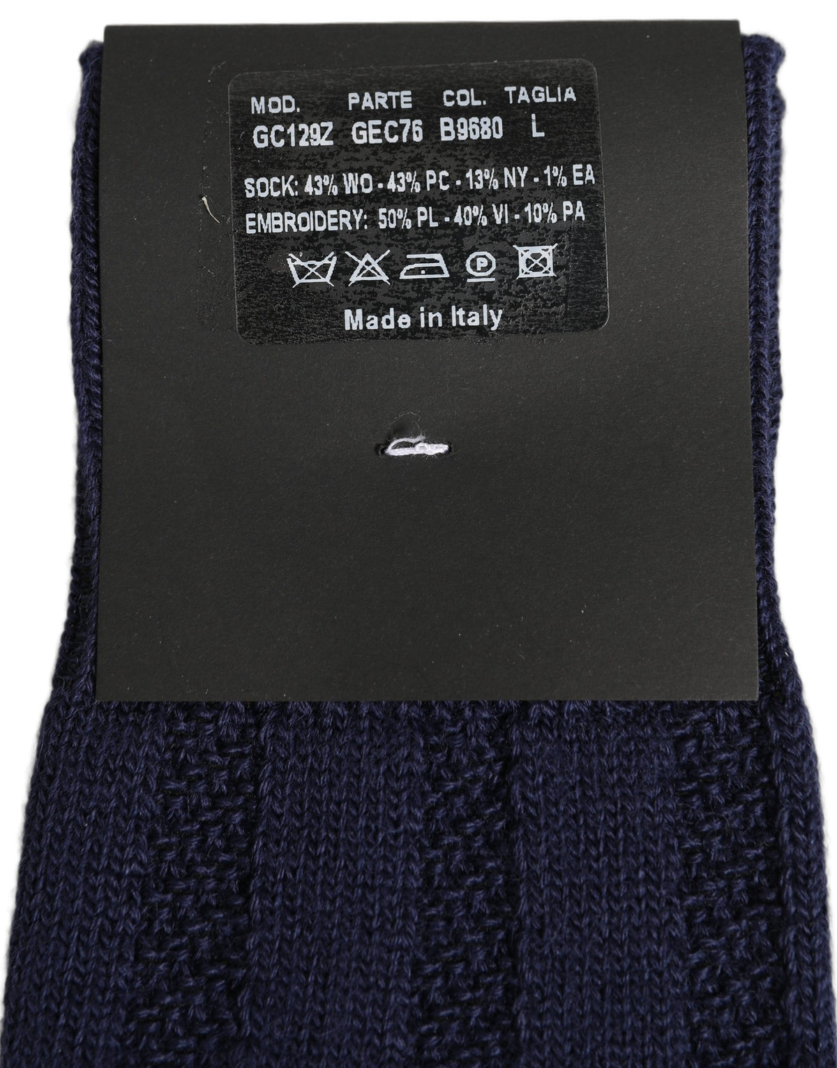 Dolce & Gabbana Kniestrümpfe aus marineblauer Wolle mit Wappen-Logo