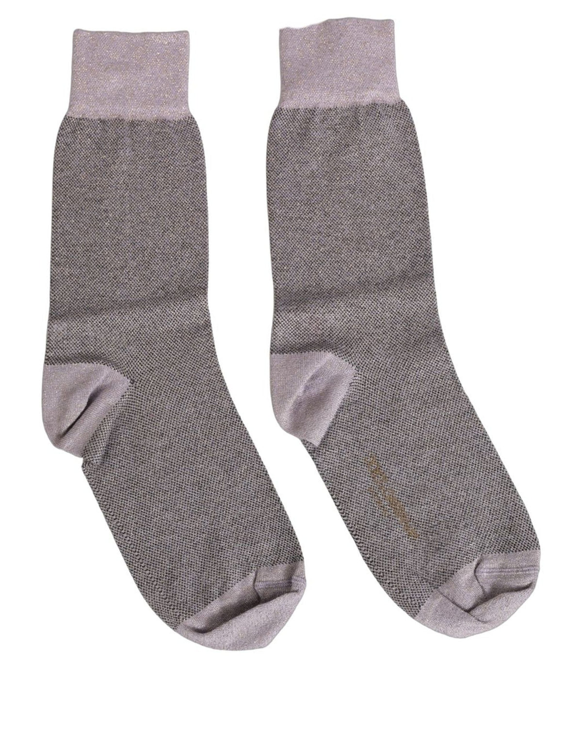Dolce & Gabbana Anthrazitfarbene Logo-Socken für Damen, wadenlang
