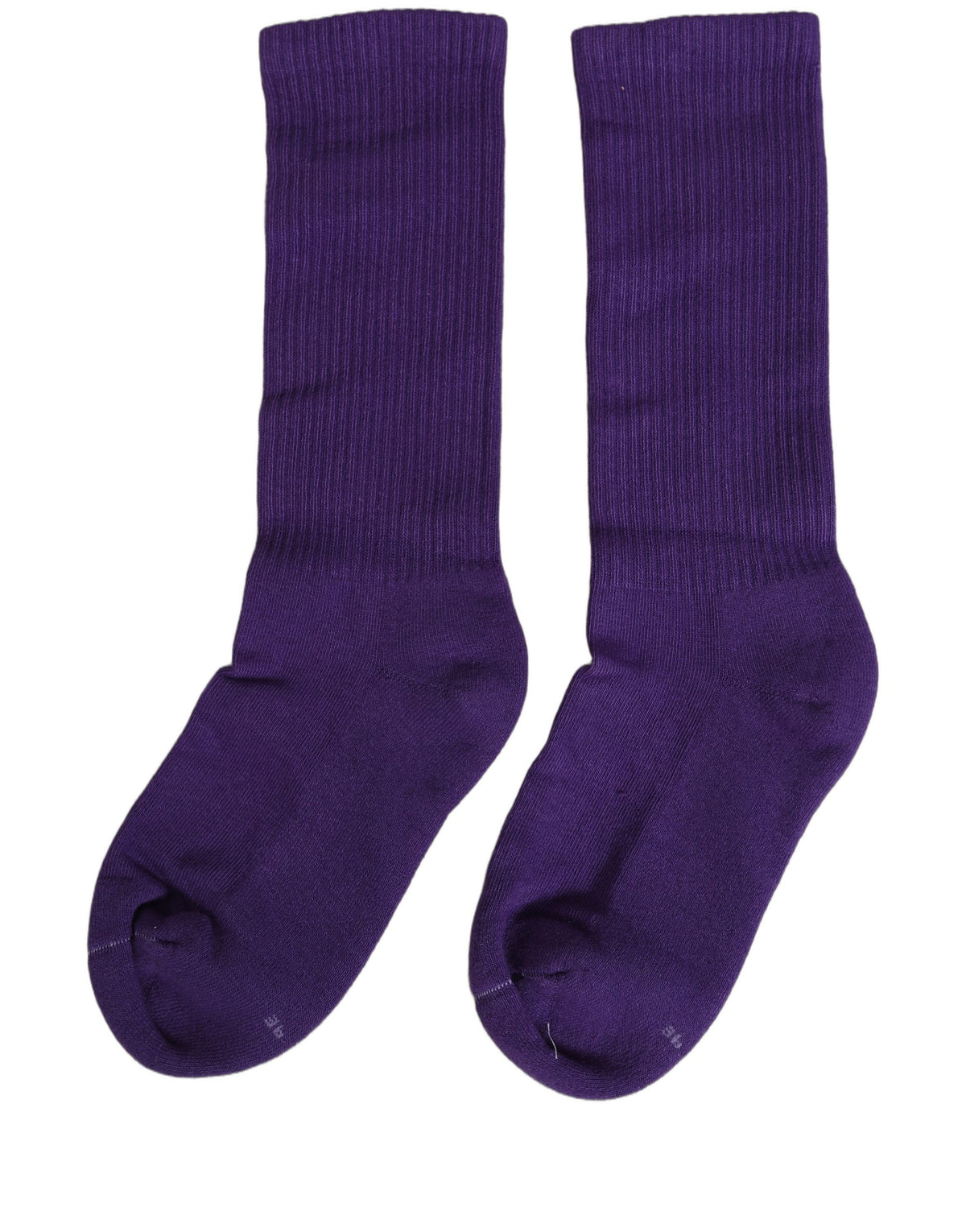 Dolce & Gabbana Violette Baumwoll-Rippstrick-Wadenhohe Socken für Damen