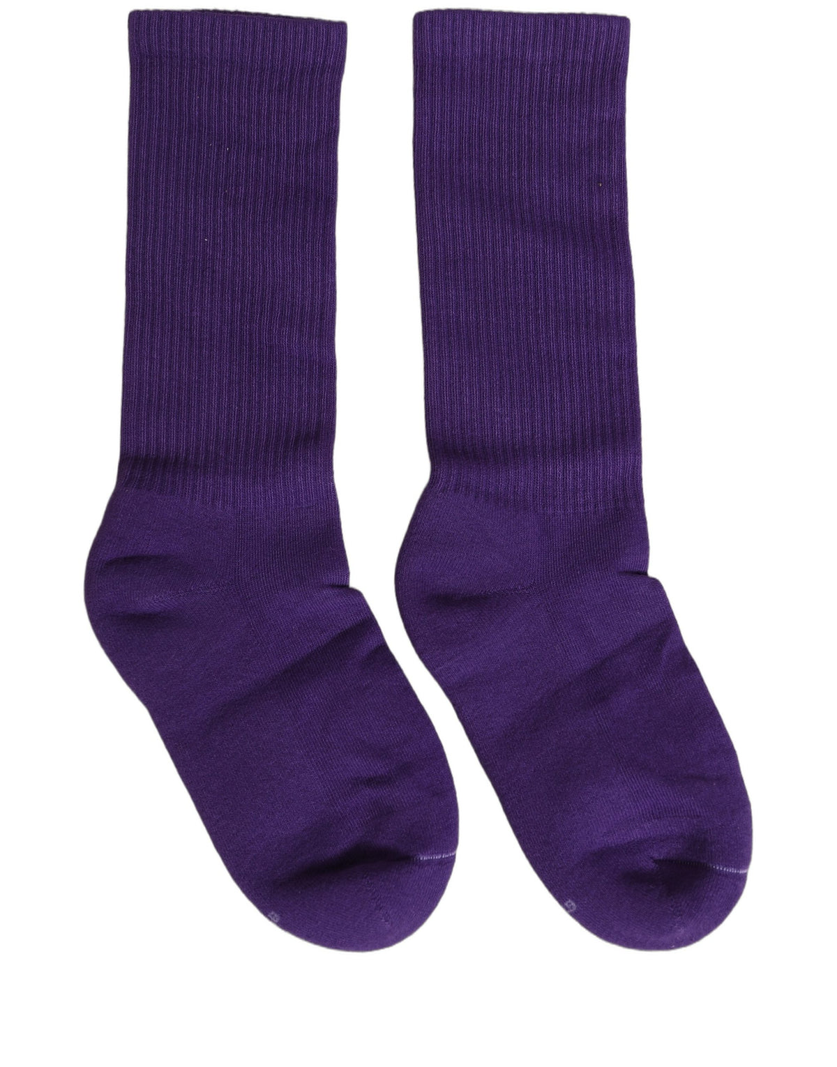 Dolce & Gabbana Violette Baumwoll-Rippstrick-Wadenhohe Socken für Damen