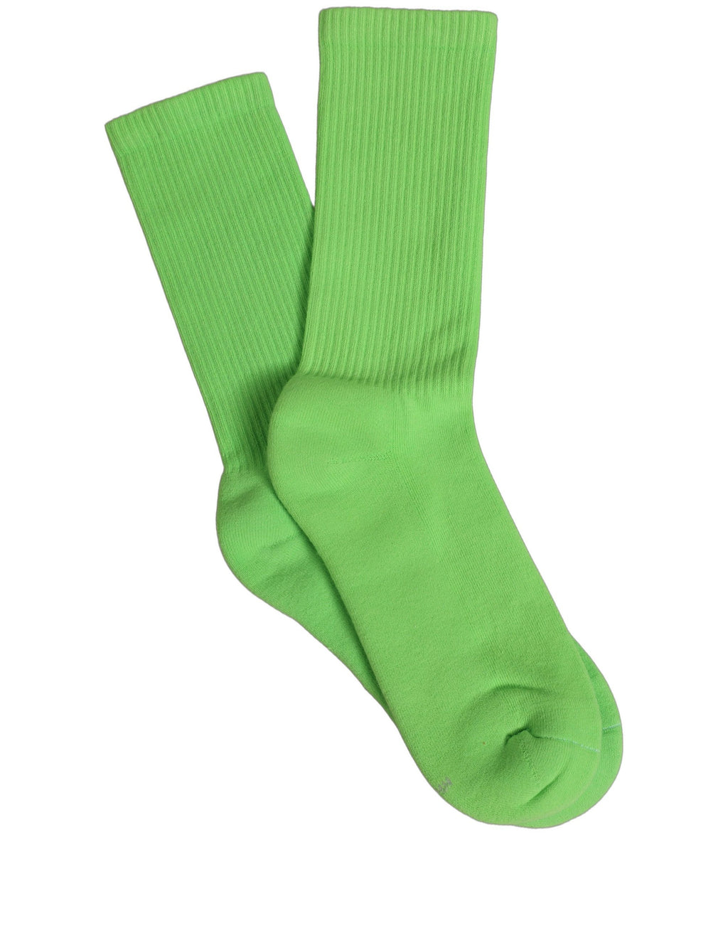 Dolce & Gabbana Grüne gerippte Socken aus Baumwolle für Damen, wadenlang