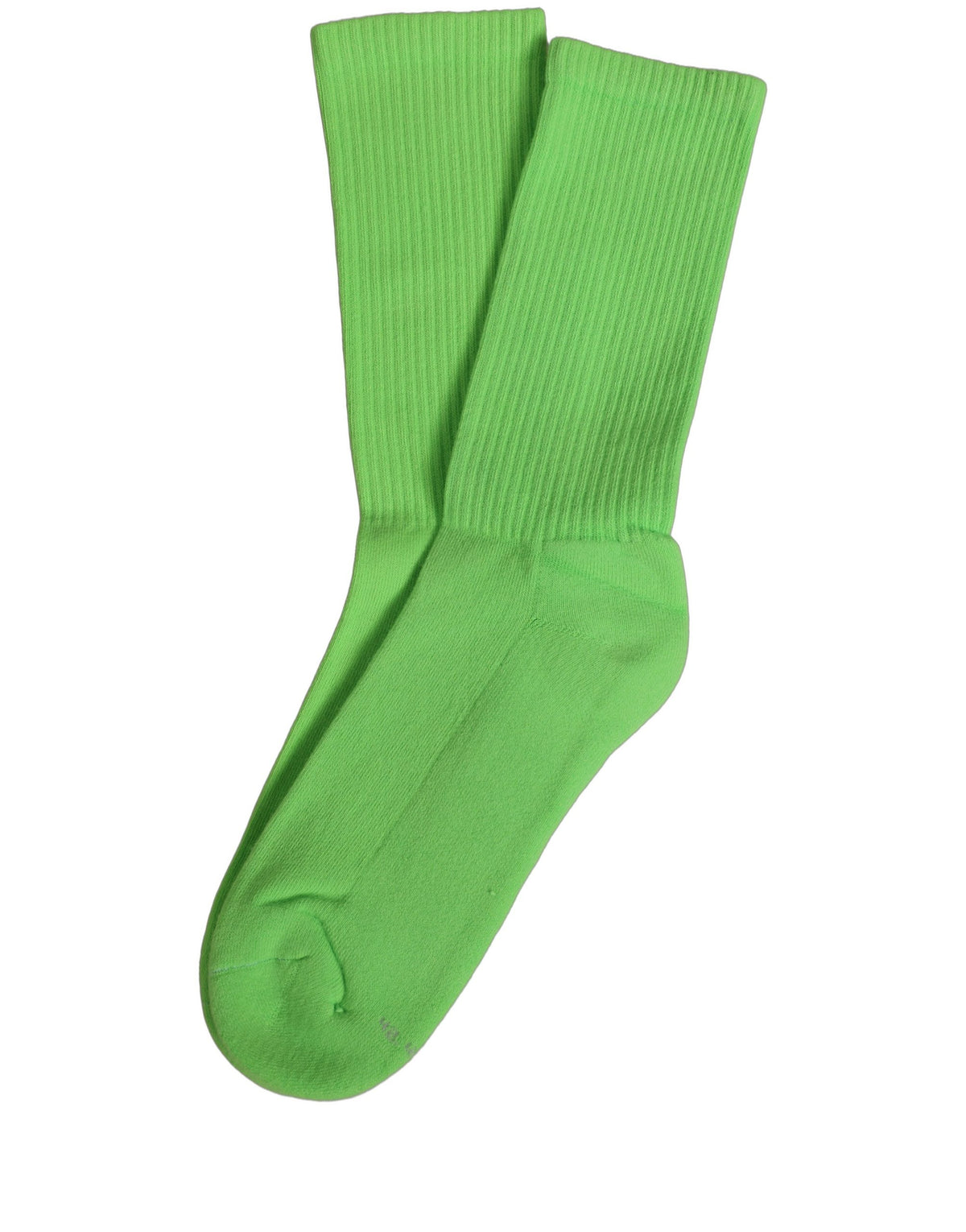 Dolce & Gabbana Grüne gerippte Socken aus Baumwolle für Damen, wadenlang