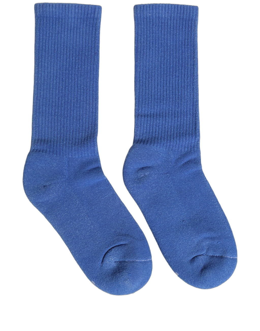Dolce & Gabbana Blaue Damen-Socken aus gerippter Baumwolle, wadenhoch