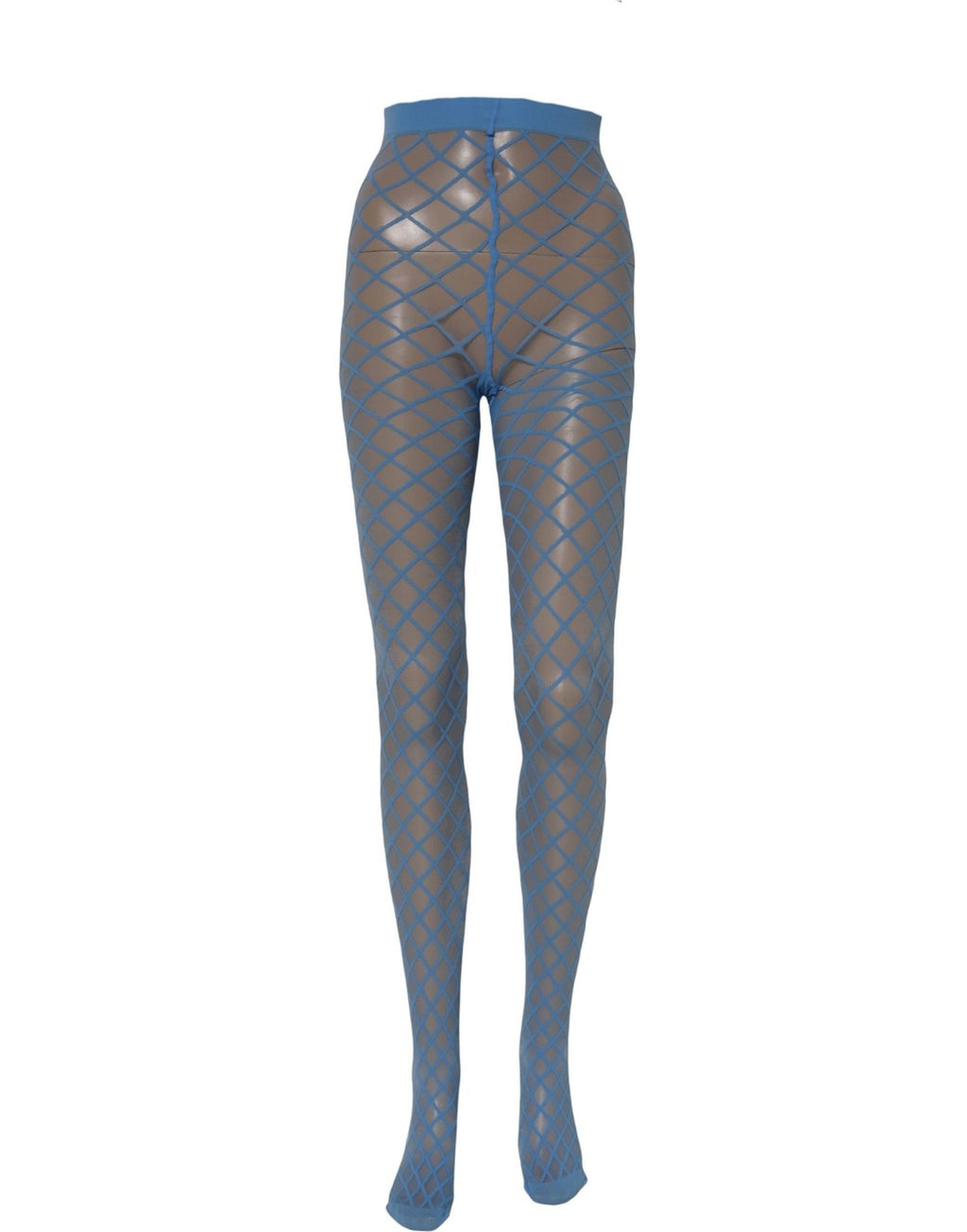 Dolce & Gabbana Light Blue Nylon Fischernetz Strumpfhose Strümpfe Socken