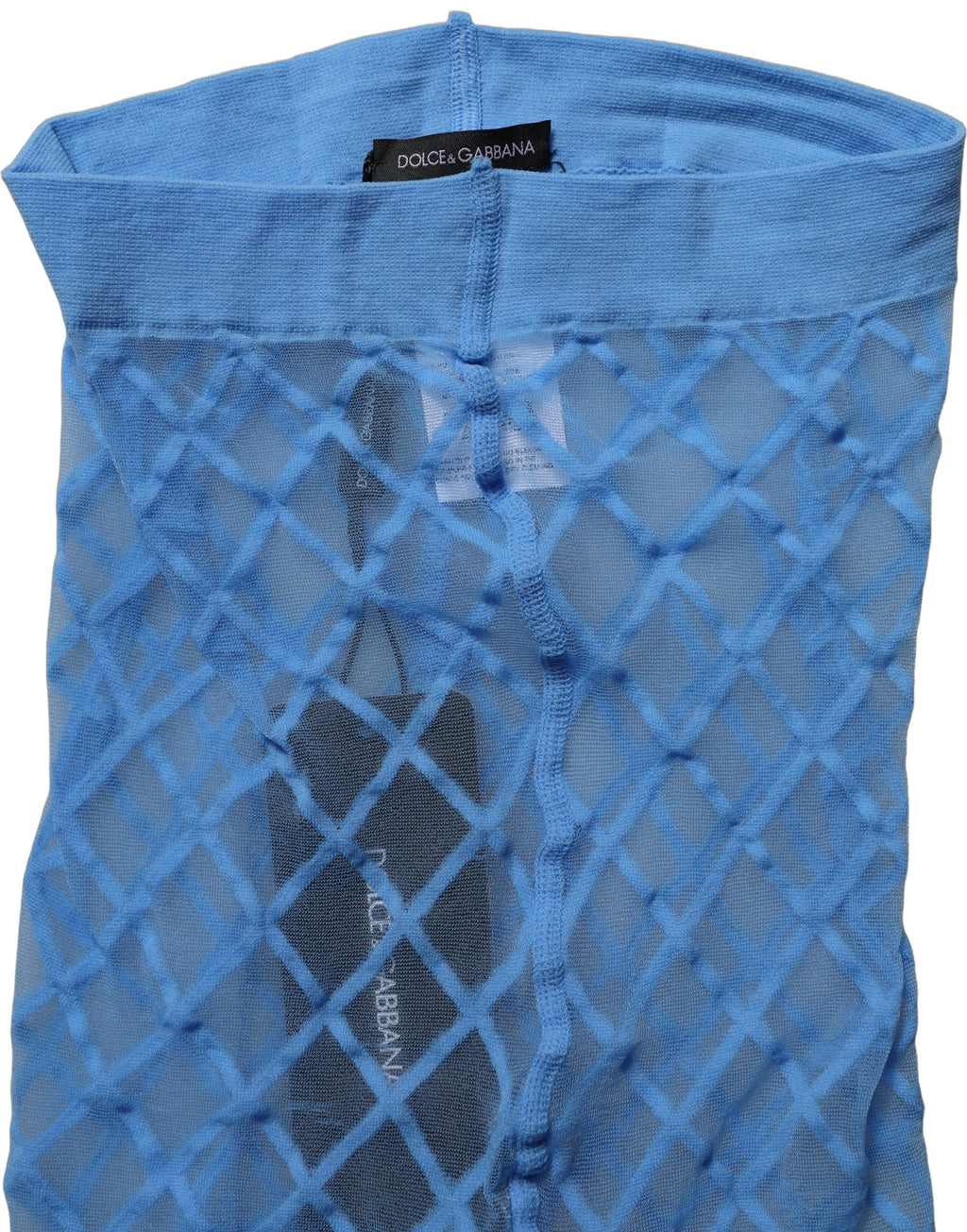 Dolce & Gabbana Light Blue Nylon Fischernetz Strumpfhose Strümpfe Socken