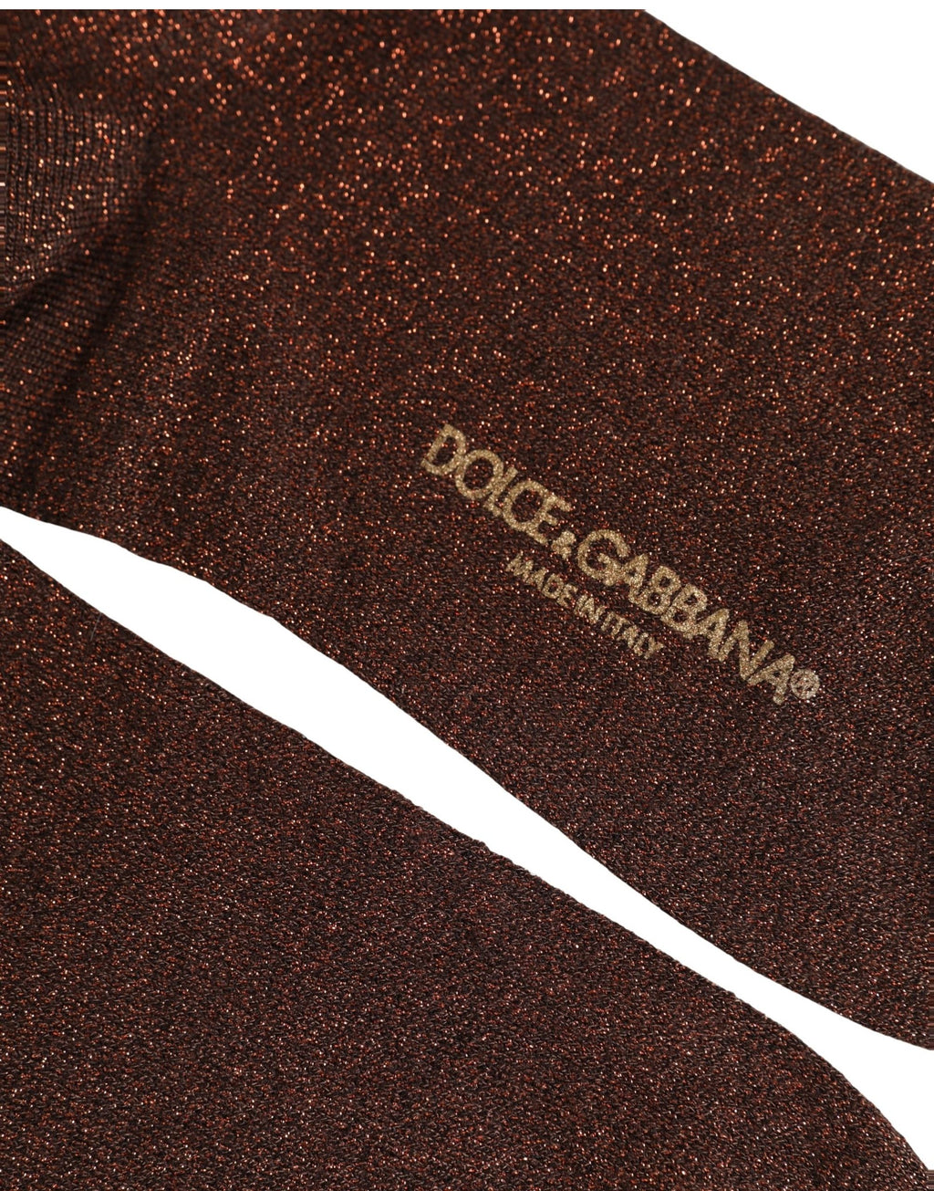 Dolce & Gabbana Dunkelbraune Viskose-Wadenlange Accessoire-Socken