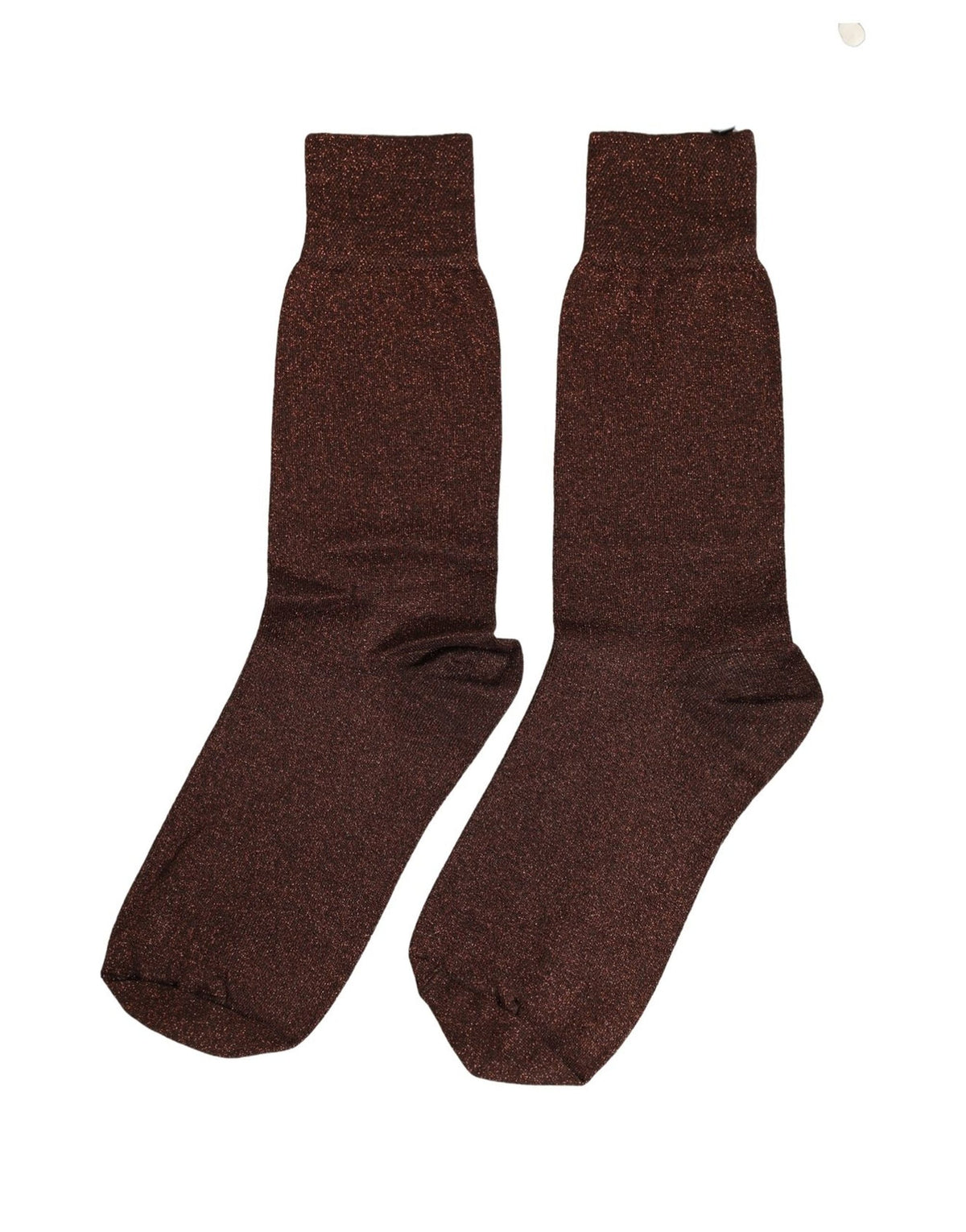 Dolce & Gabbana Dunkelbraune Viskose-Wadenlange Accessoire-Socken