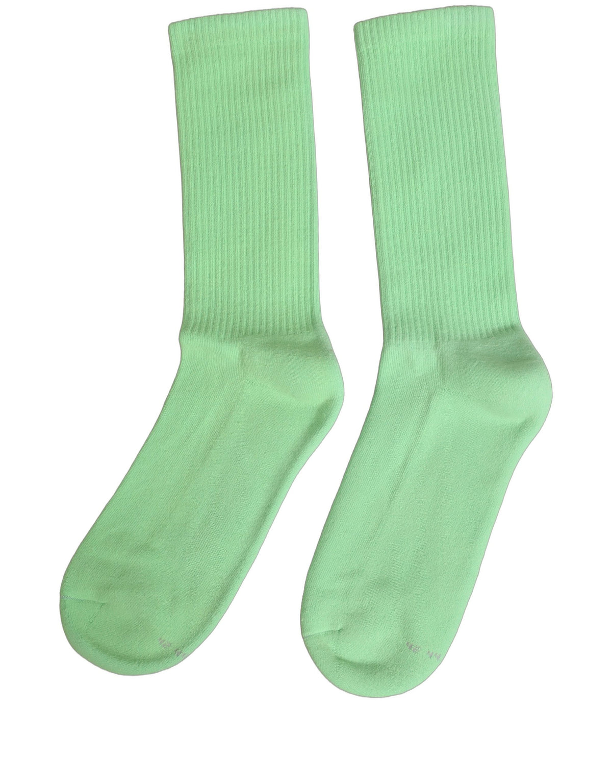 Dolce & Gabbana Grüne gerippte Baumwollsocken für Damen, Wadenlang