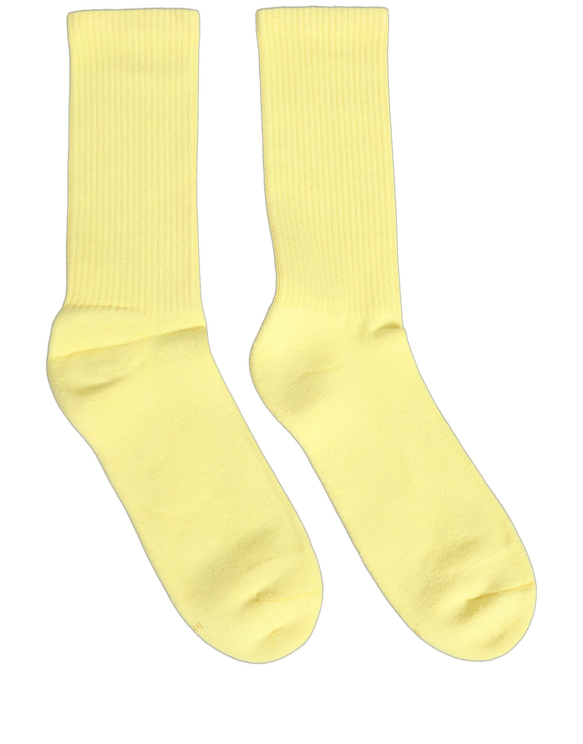 Dolce & Gabbana Yellow Cotton Ribbed Mid Calf Women Accessory Socks