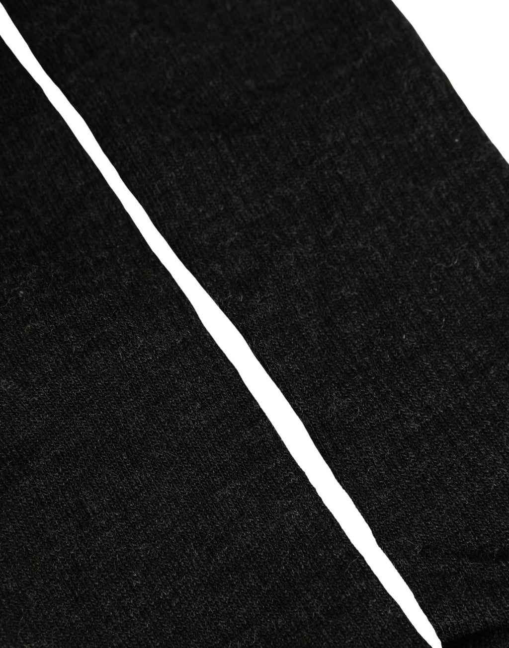 Dolce & Gabbana Schwarze kniehohe Socken aus Wolle mit DG-Logo