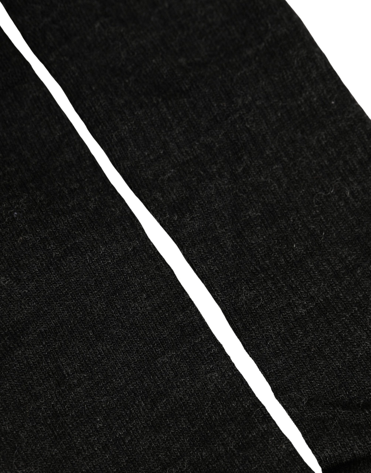 Dolce & Gabbana Schwarze kniehohe Socken aus Wolle mit DG-Logo