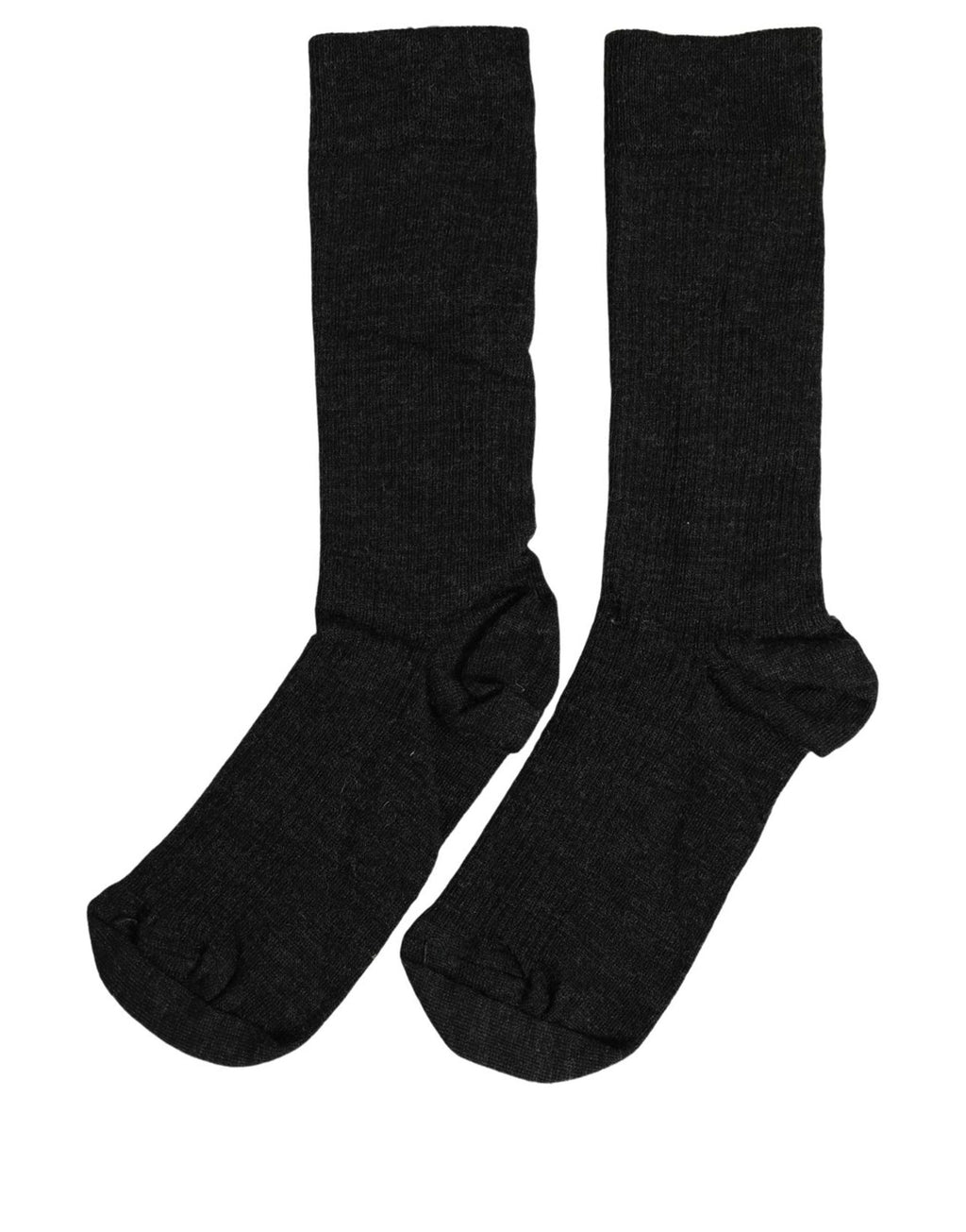 Dolce & Gabbana Schwarze kniehohe Socken aus Wolle mit DG-Logo