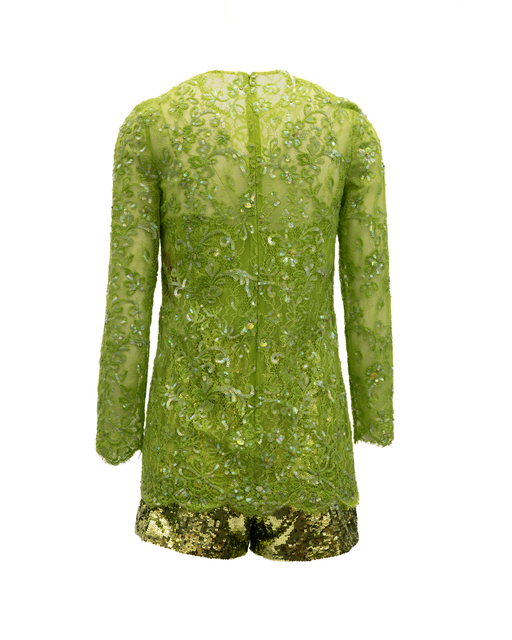 Valentino Garavani Women Green Sequin Jumpsuit