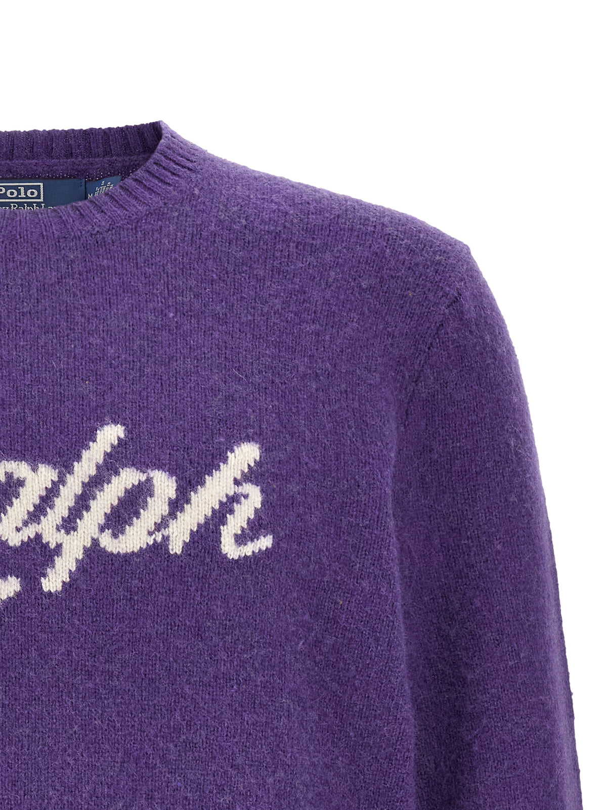 Polo Ralph Lauren Strickjacke aus violetter Wolle