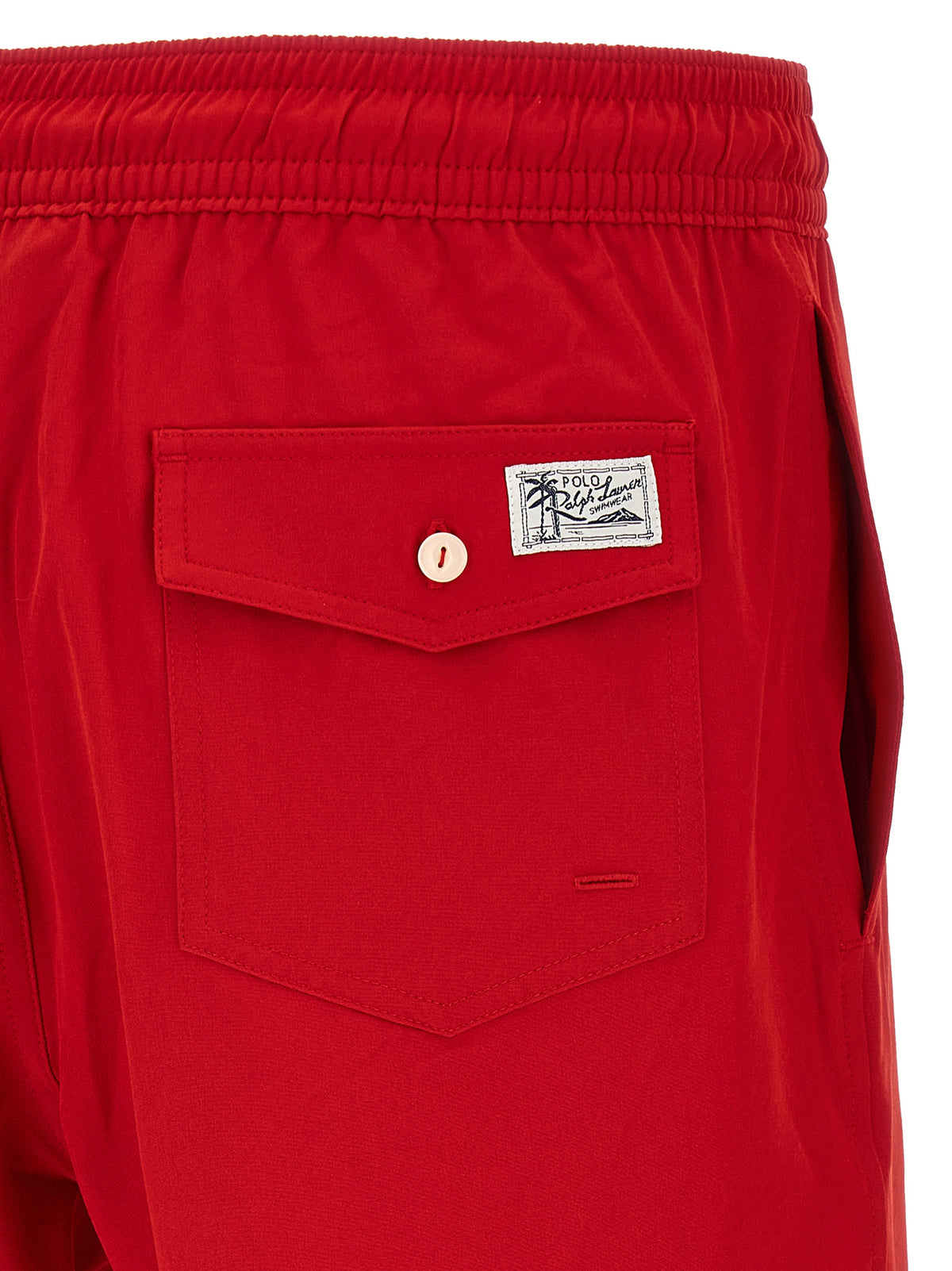 Polo Ralph Lauren Red Polyester Swim Shorts