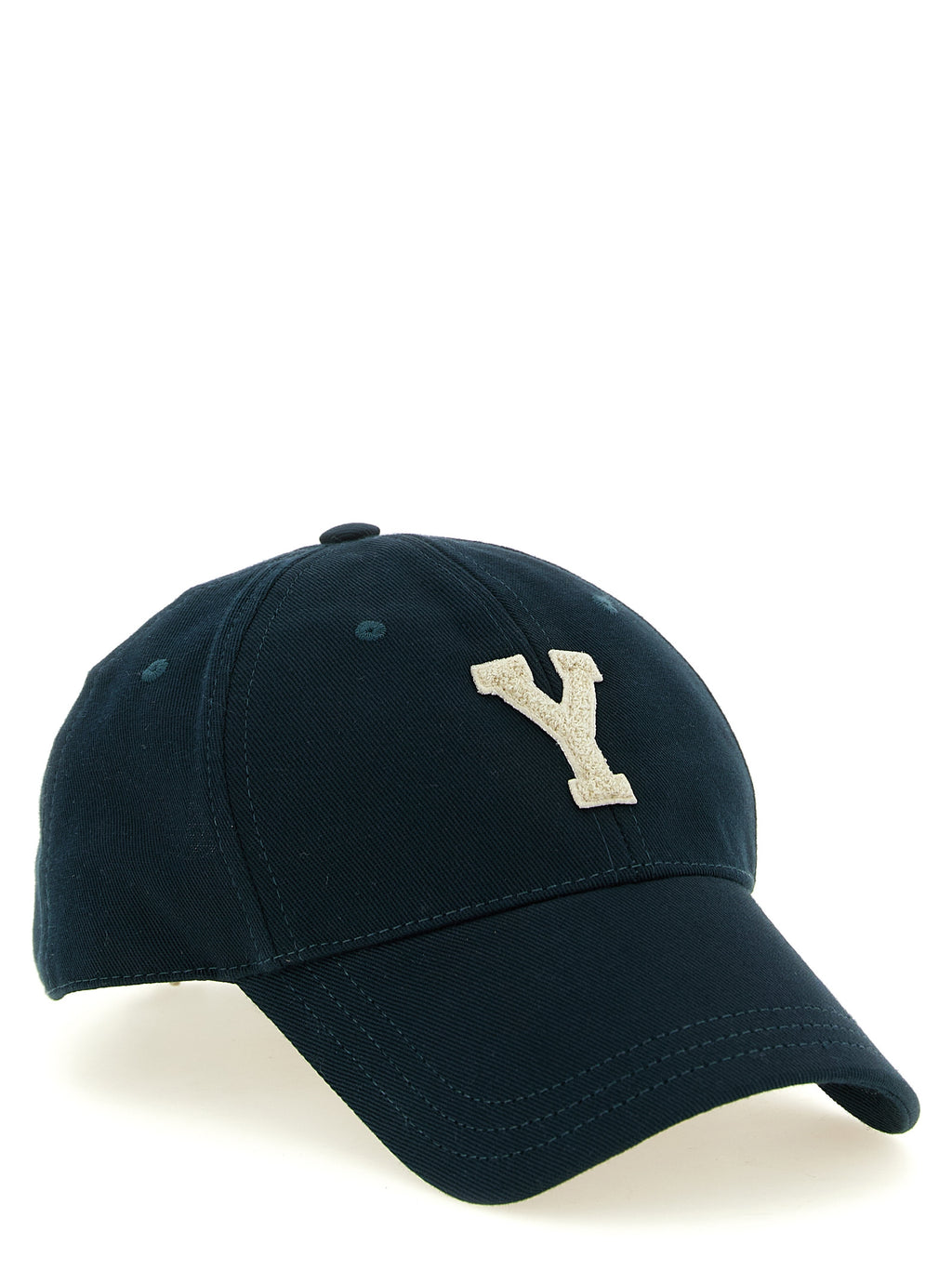 Saint Laurent zweifarbige Baumwoll-Cap (Baseballkappe)