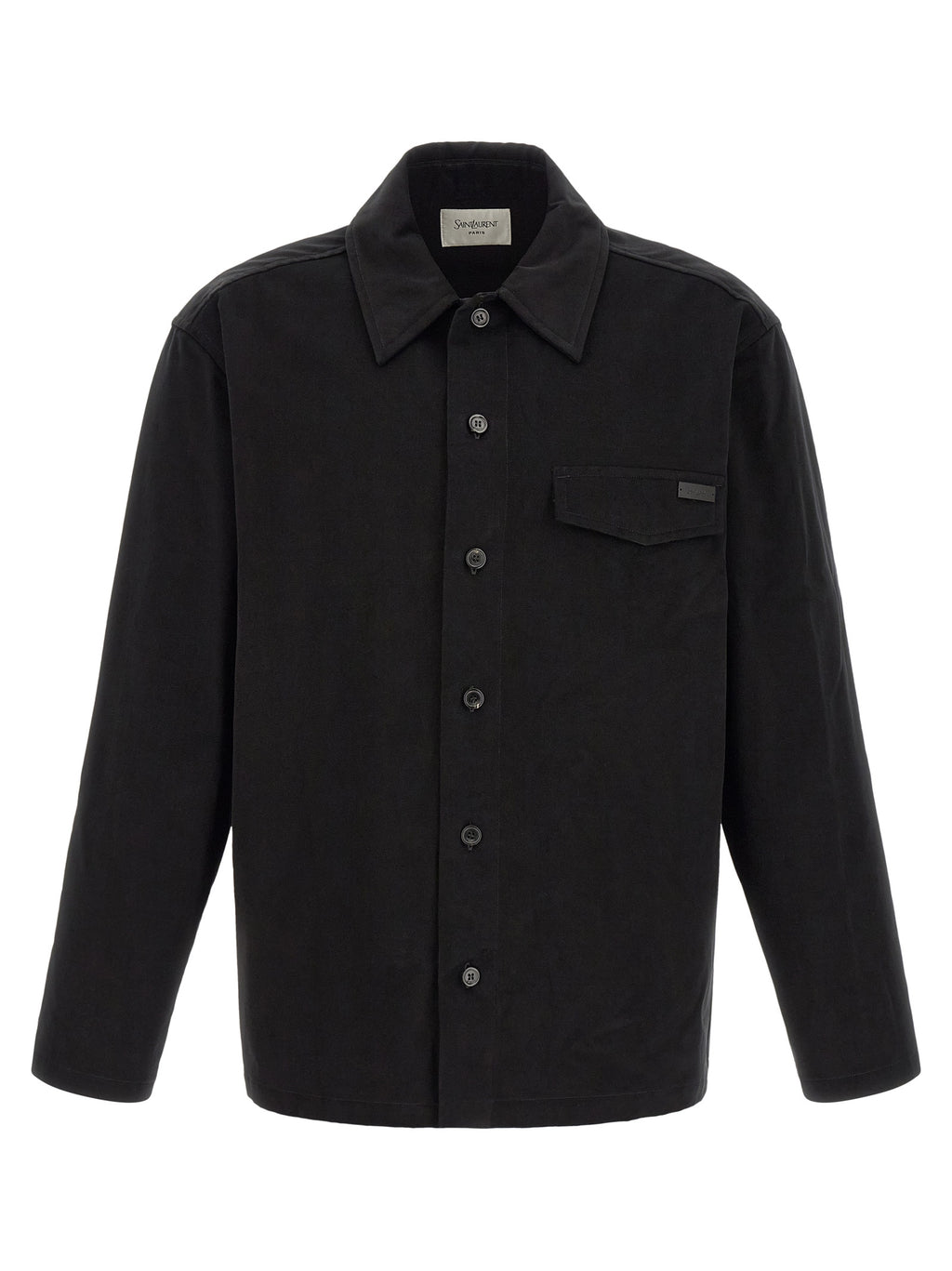 Saint Laurent Bluse aus schwarzer Baumwolle