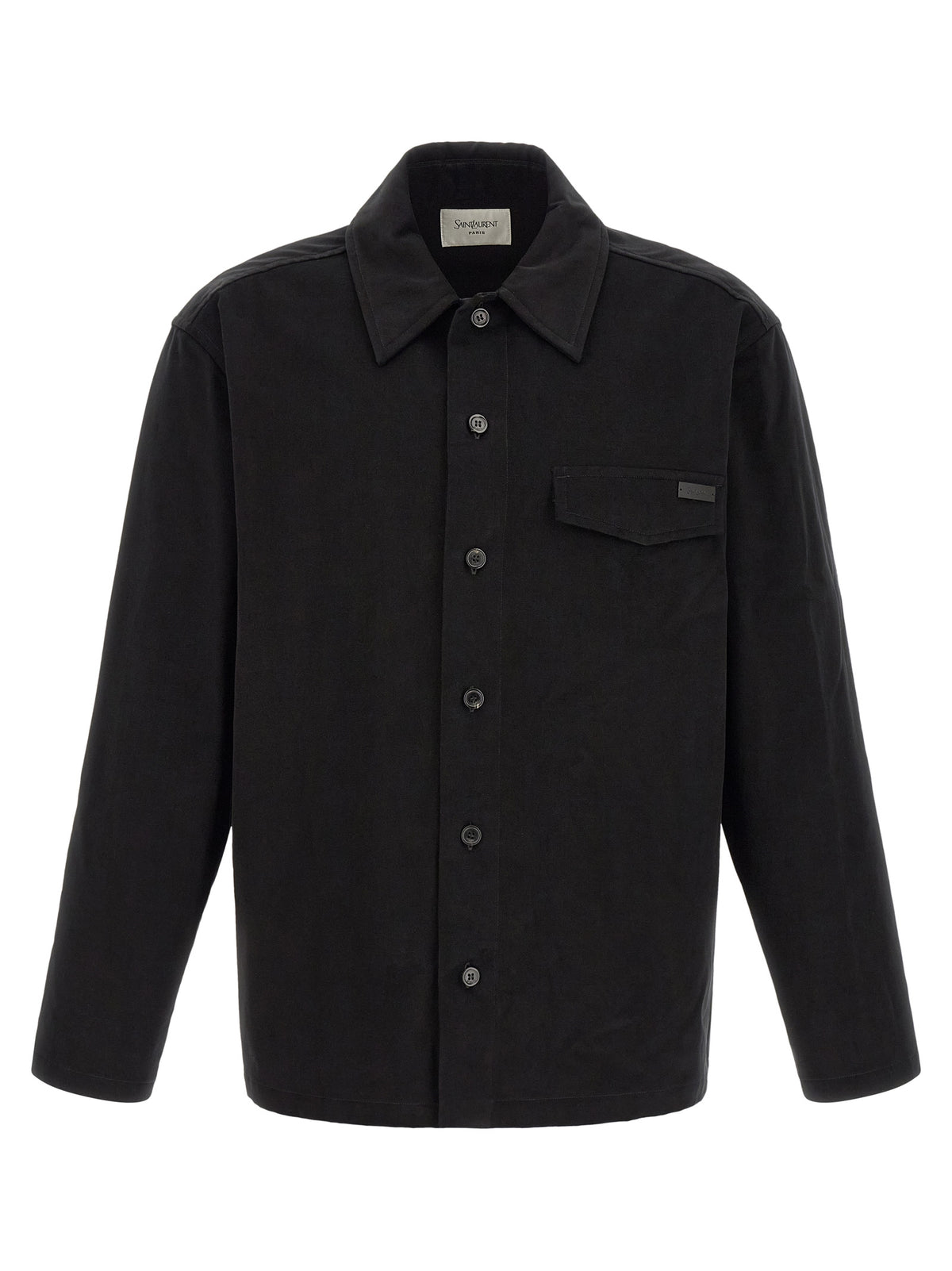Saint Laurent Bluse aus schwarzer Baumwolle