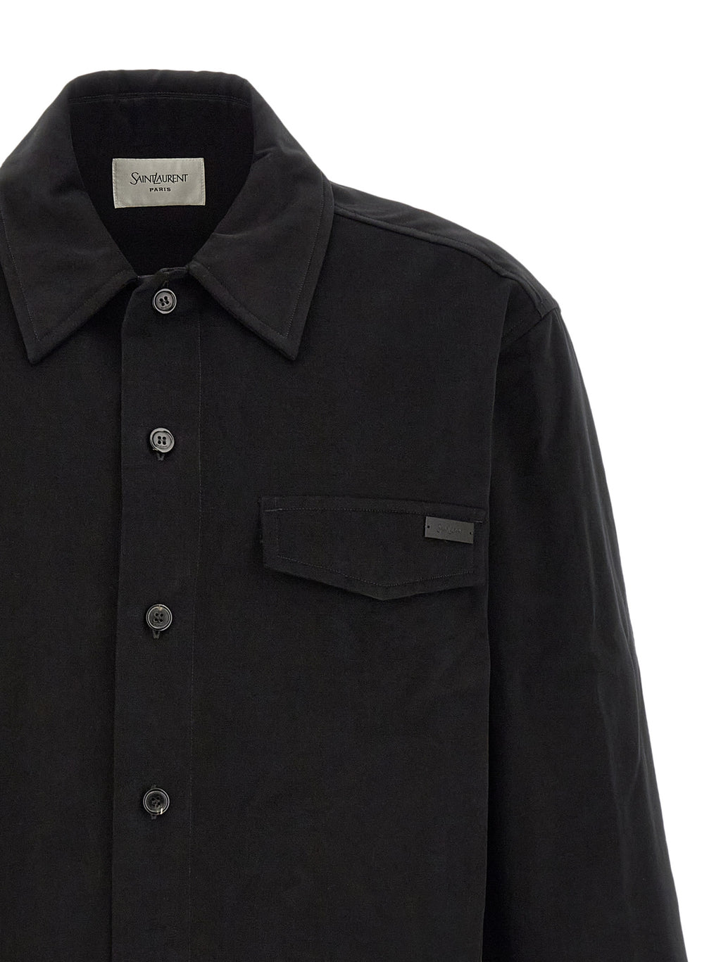 Saint Laurent Bluse aus schwarzer Baumwolle