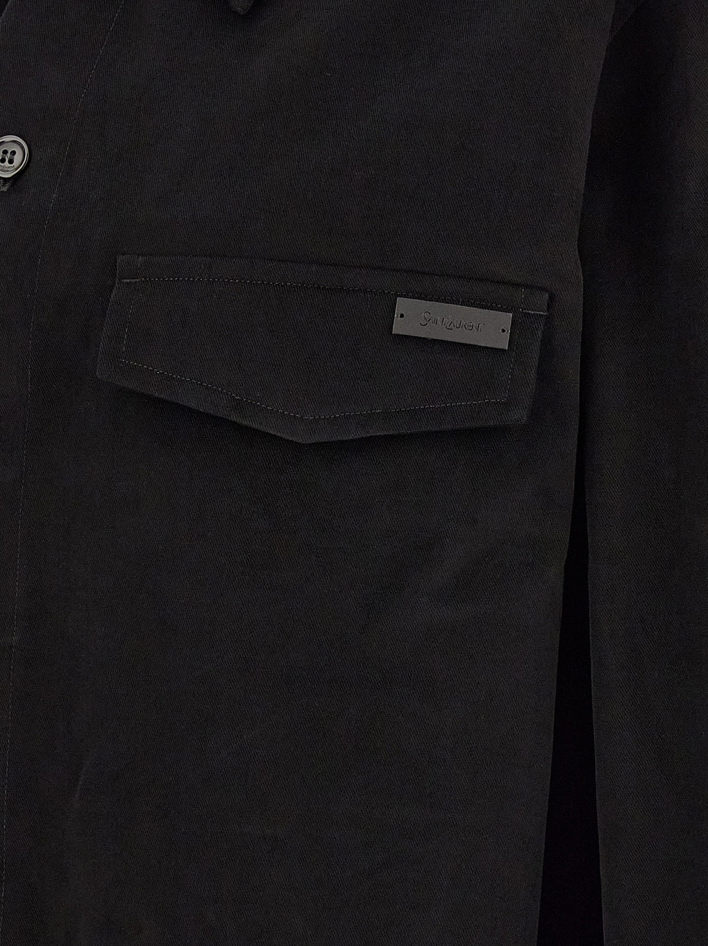 Saint Laurent Bluse aus schwarzer Baumwolle